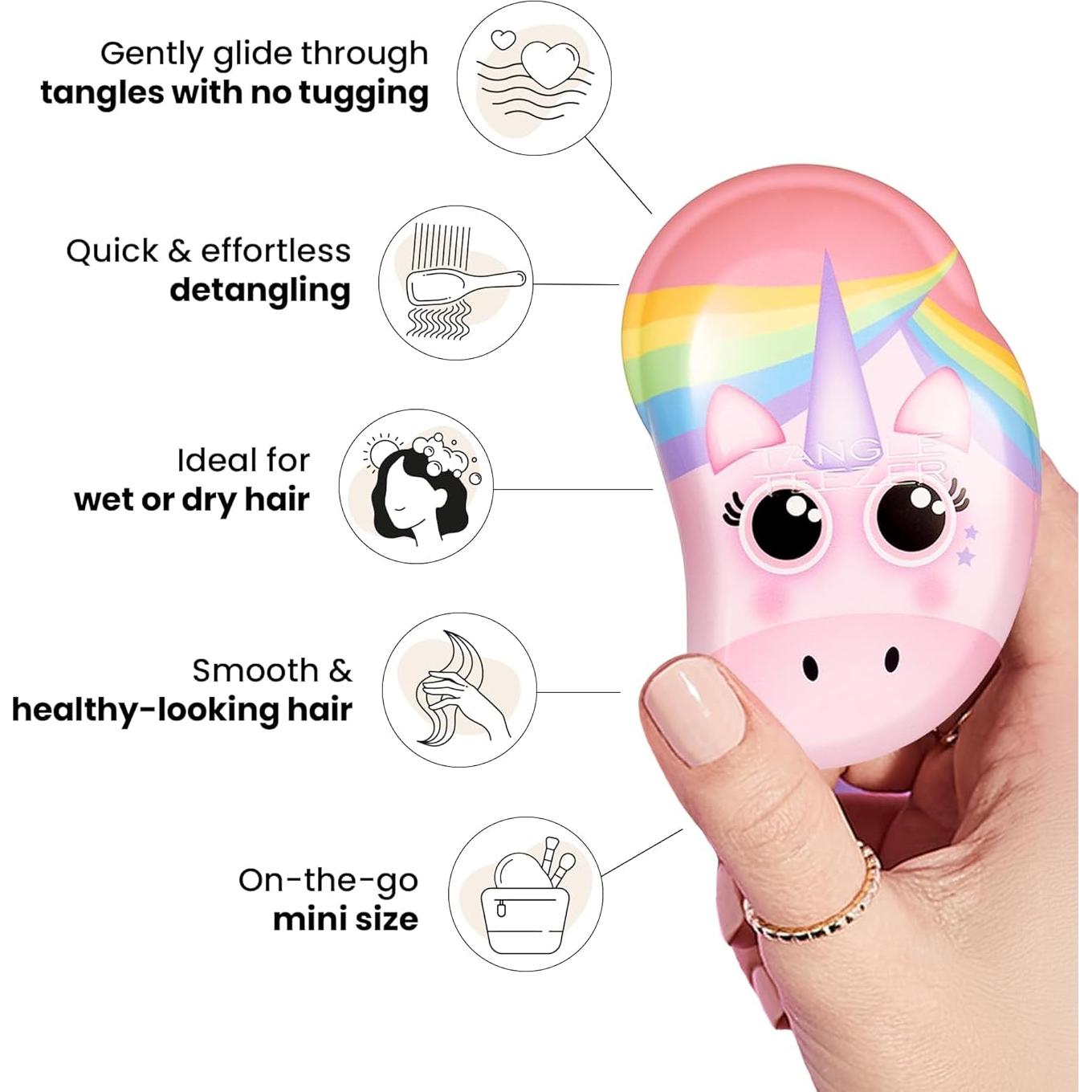 Cepillo Desenredante Mini Tangle Teezer Arcoíris Unicornio
