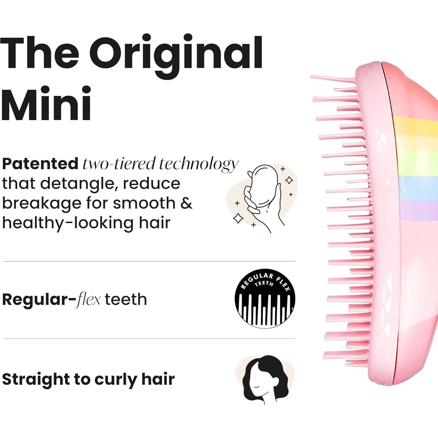 Cepillo Desenredante Mini Tangle Teezer Arcoíris Unicornio