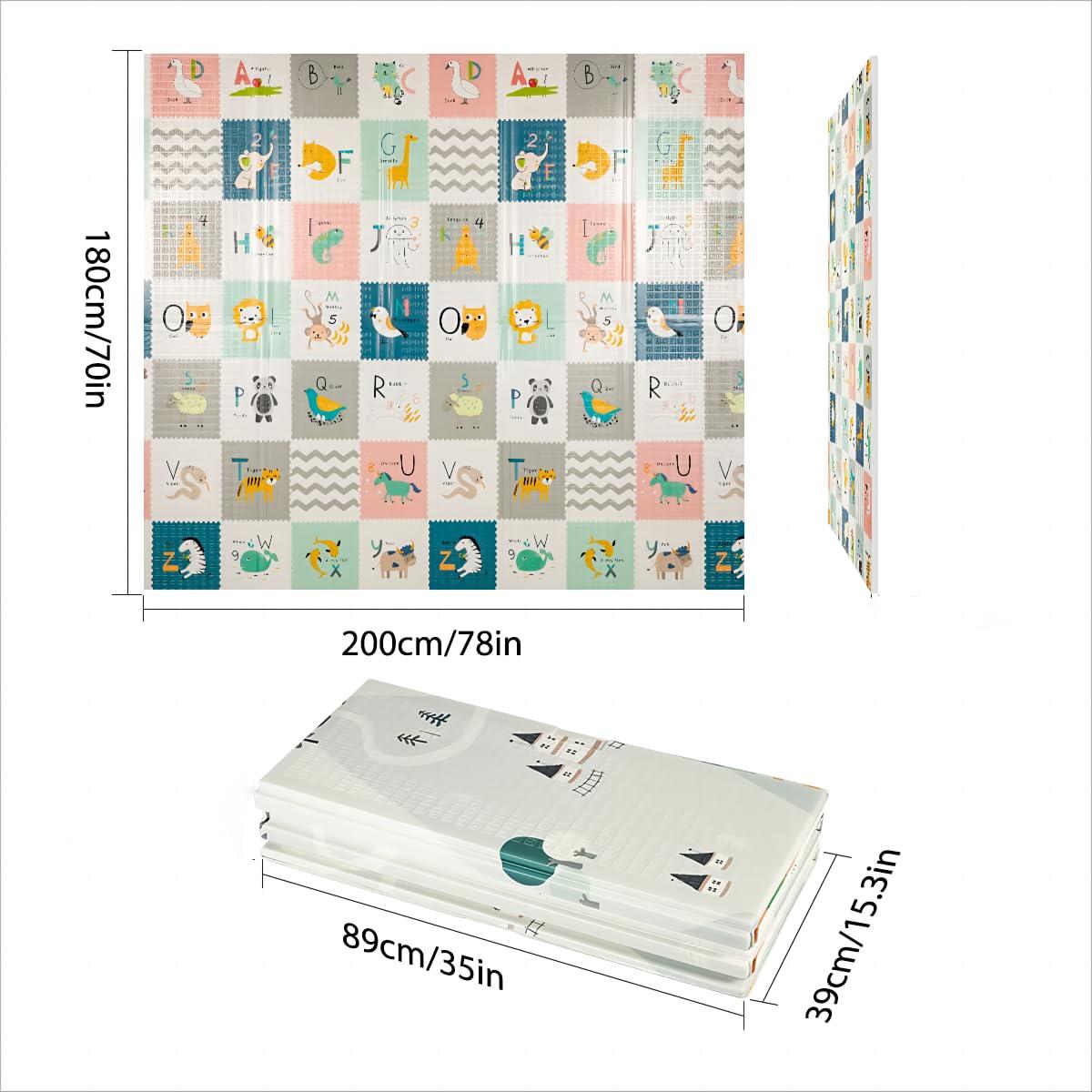 Alfombra de Juego FLAGAV 200x180 cm Antideslizante Reversible