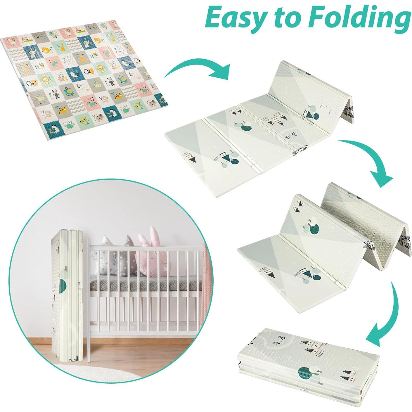 Alfombra de Juego FLAGAV 200x180 cm Antideslizante Reversible