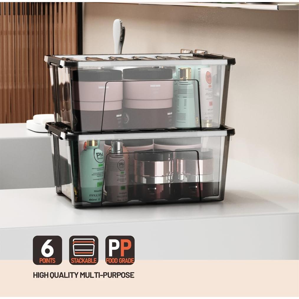 Contenedor de Almacenamiento WYT 6 Unidades 5 Cuartos Plástico Negro