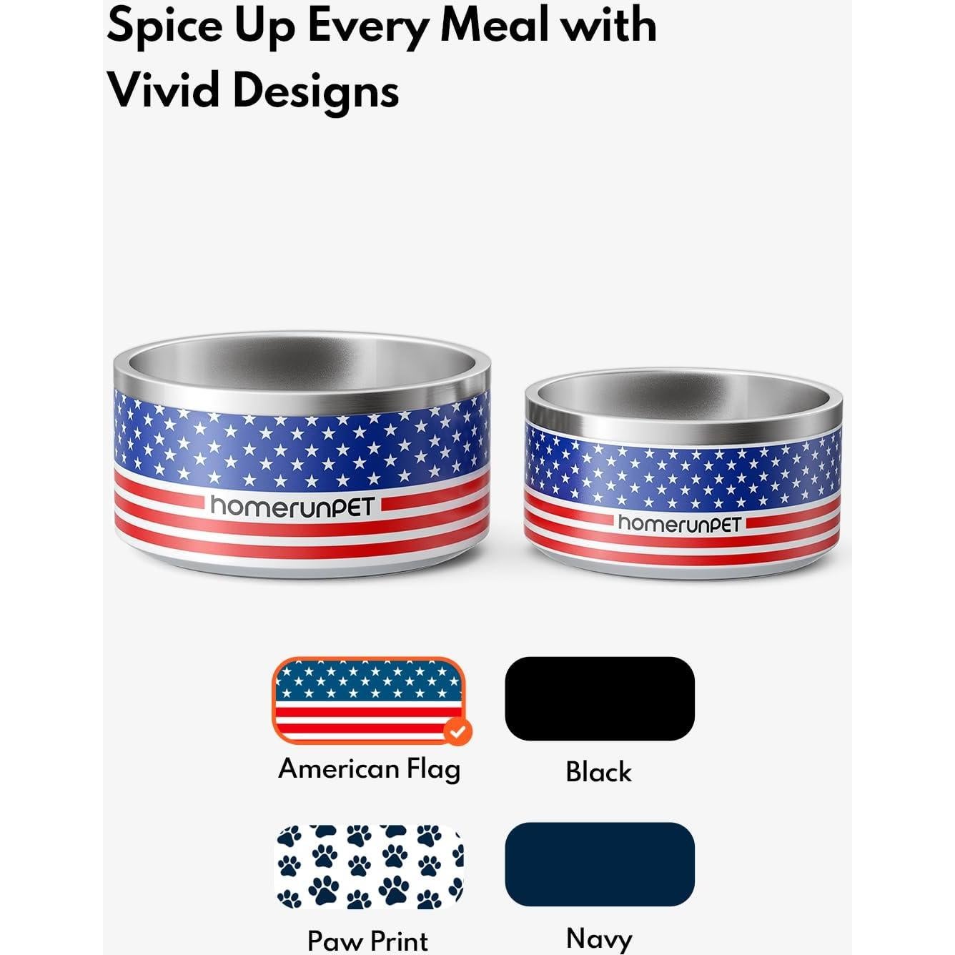 Tazón para Perros HomeRunPet Acero Inoxidable 32oz Antideslizante