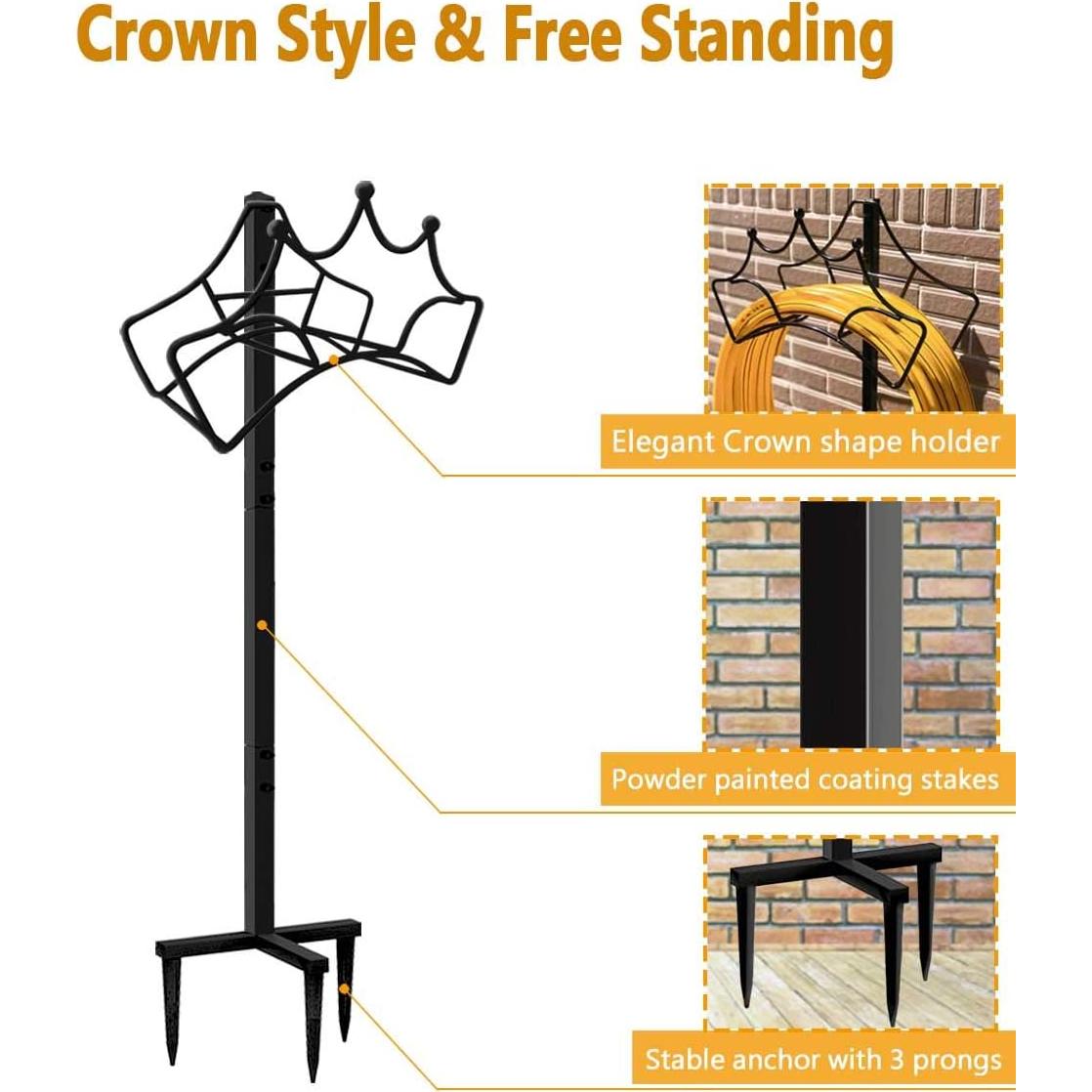 Soporte de Manguera de Jardín Garbuildman - Metal Negro 112.2 cm