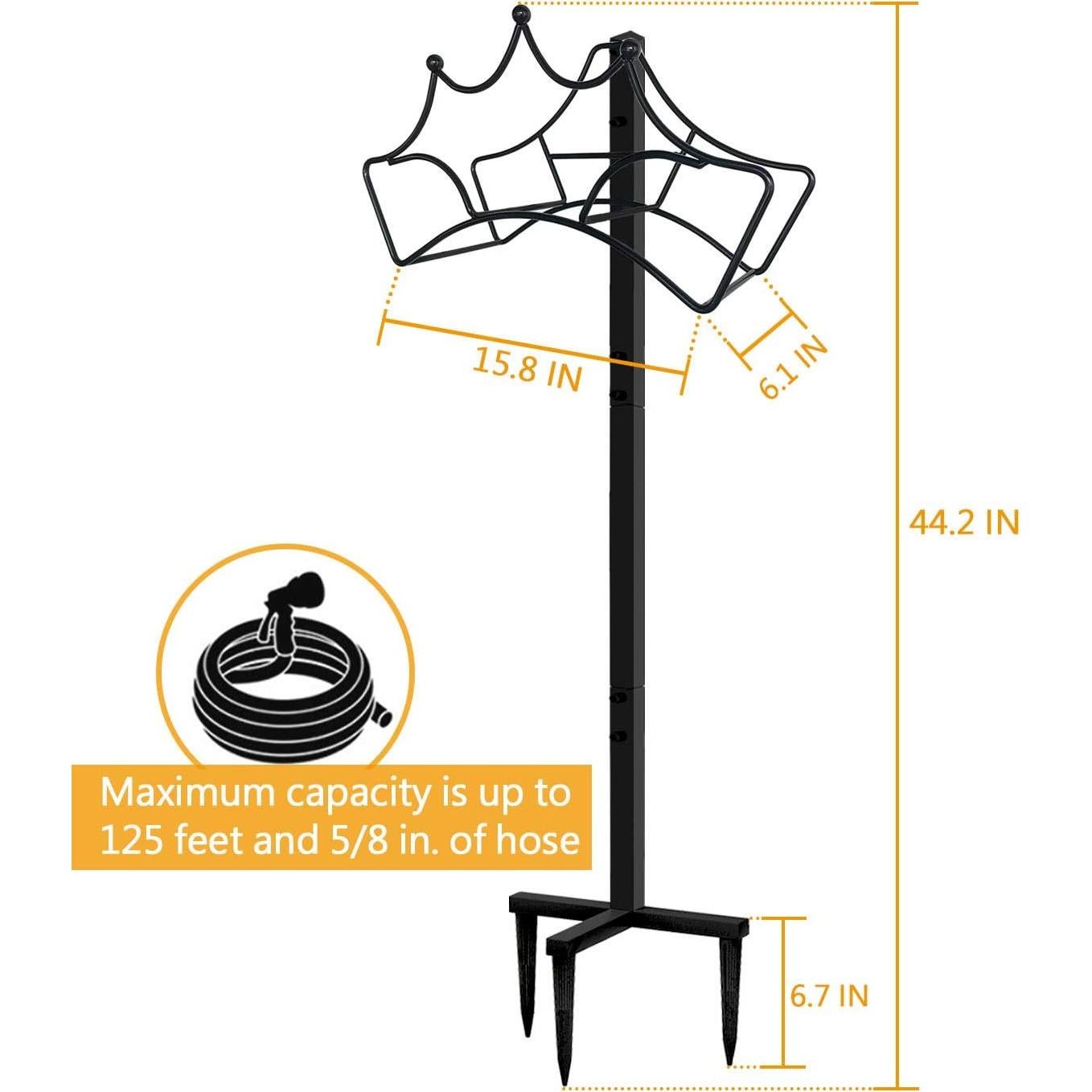 Soporte de Manguera de Jardín Garbuildman - Metal Negro 112.2 cm