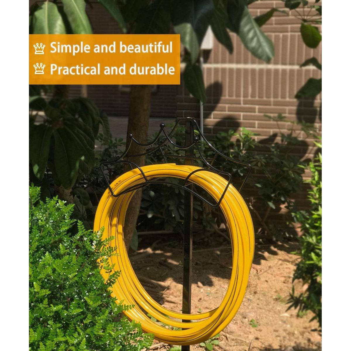 Soporte de Manguera de Jardín Garbuildman - Metal Negro 112.2 cm