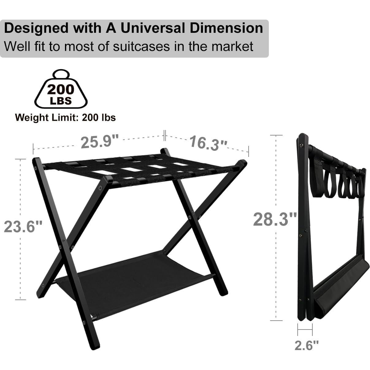 Soporte Plegable para Equipaje Fandature 2 Niveles 90.7kg