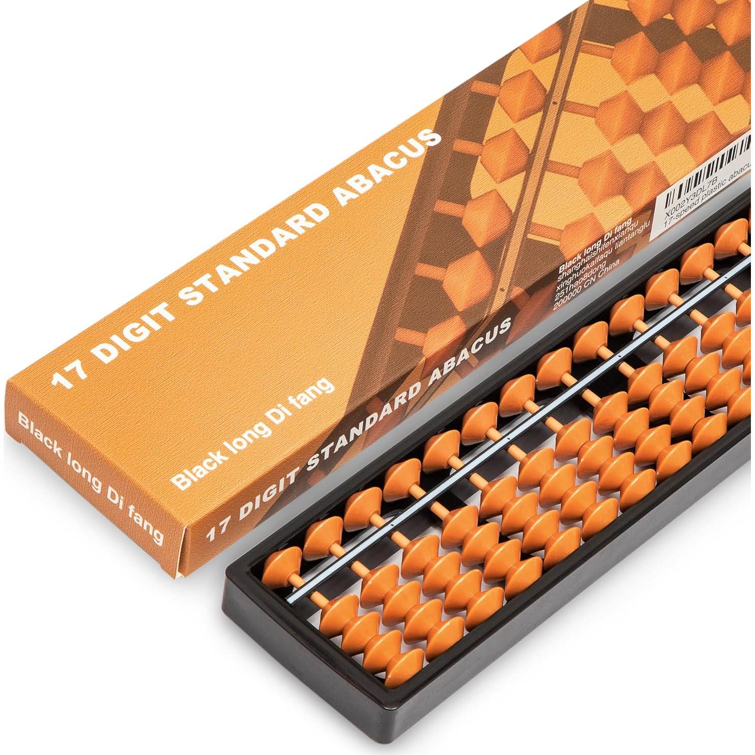 Ábaco Digital Black Long 17 Columnas 26.5x6x1.5cm