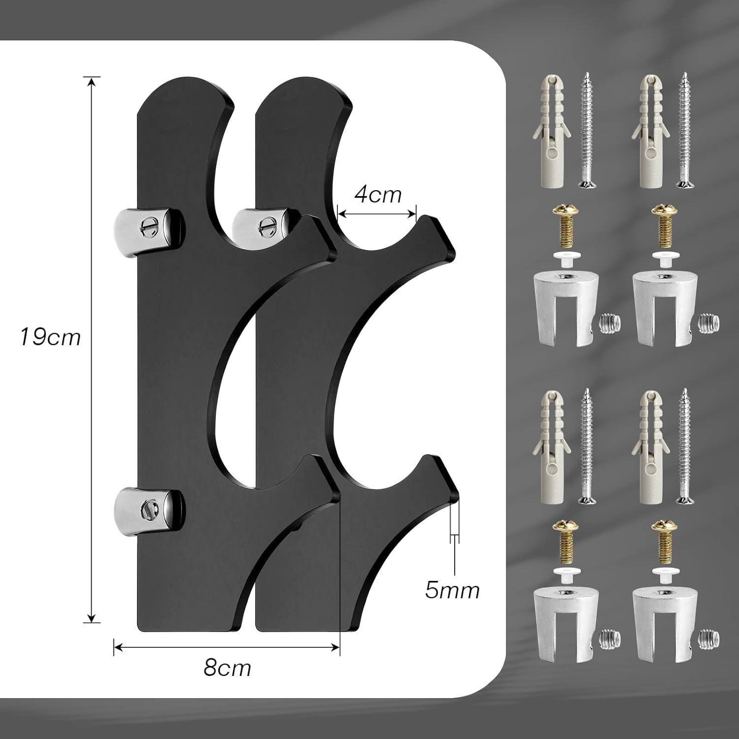 Soporte de Pared para Sable de Luz TOPNEW Acrílico Negro