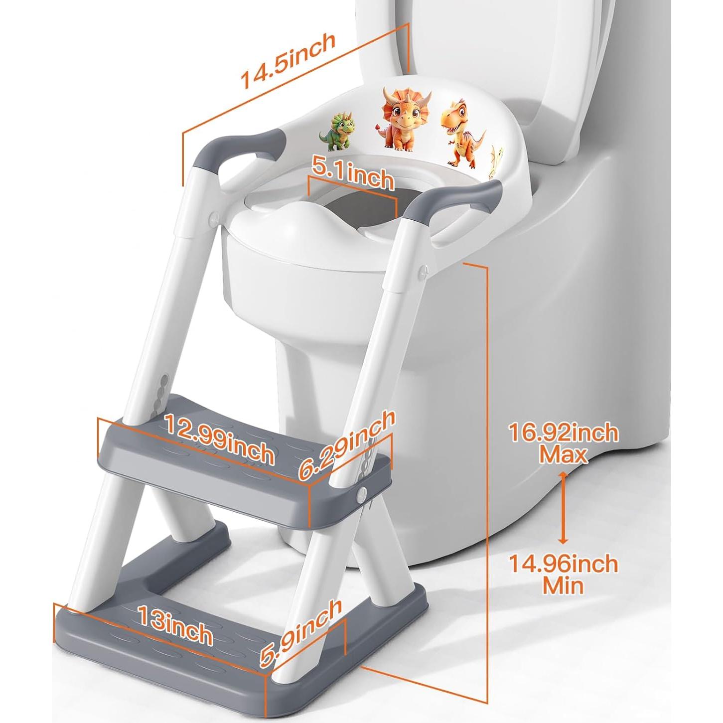 Asiento de Entrenamiento para Baño SKYROKU 8868 Gris 2 en 1