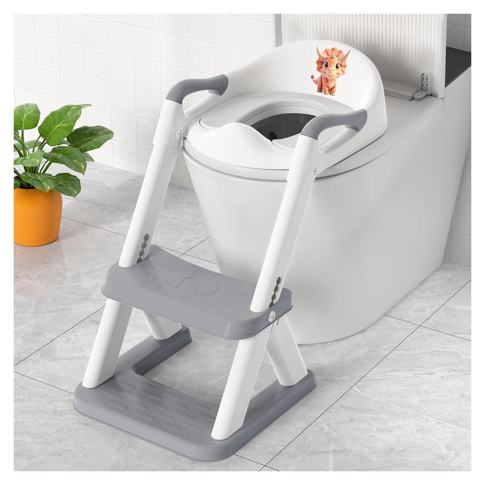 Asiento de Entrenamiento para Baño SKYROKU 8868 Gris 2 en 1