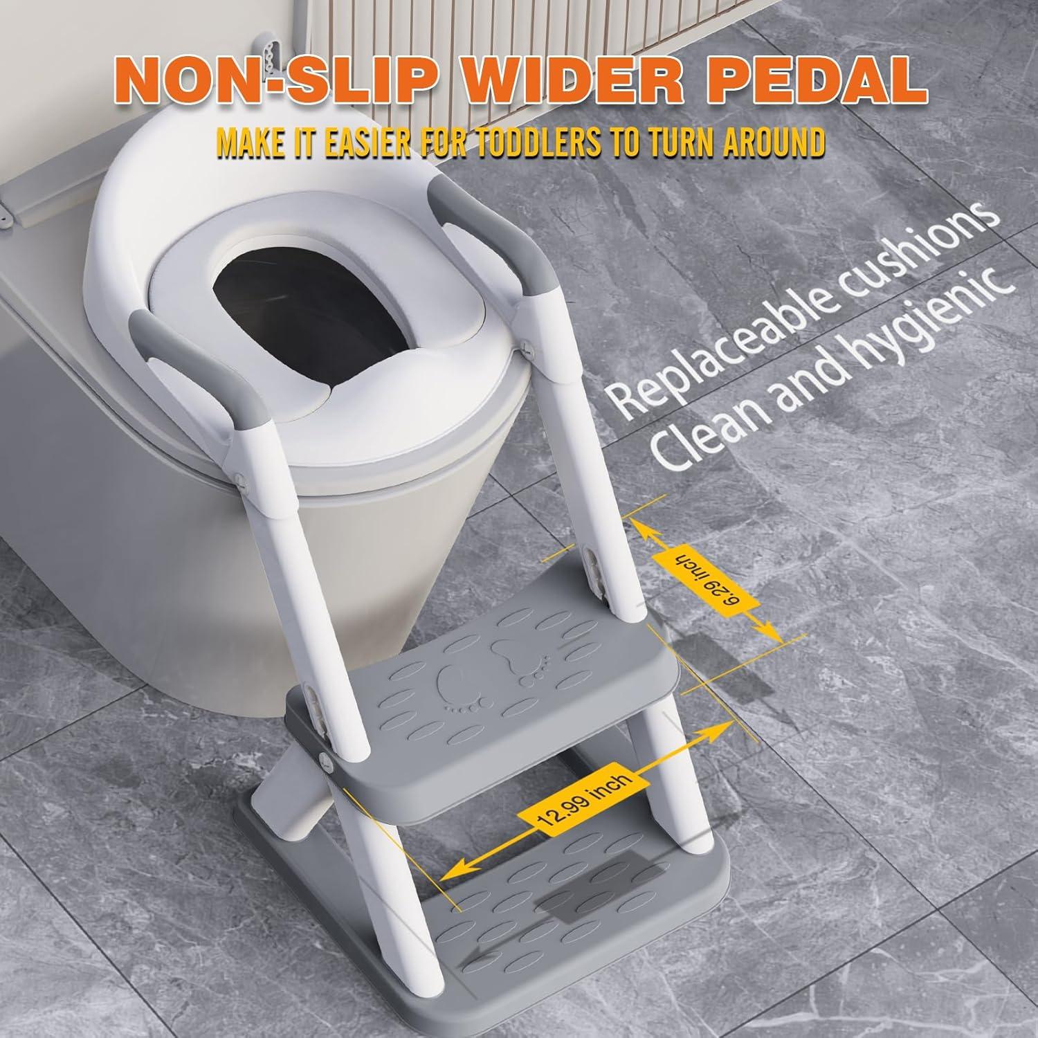 Asiento de Entrenamiento para Baño SKYROKU 8868 Gris 2 en 1