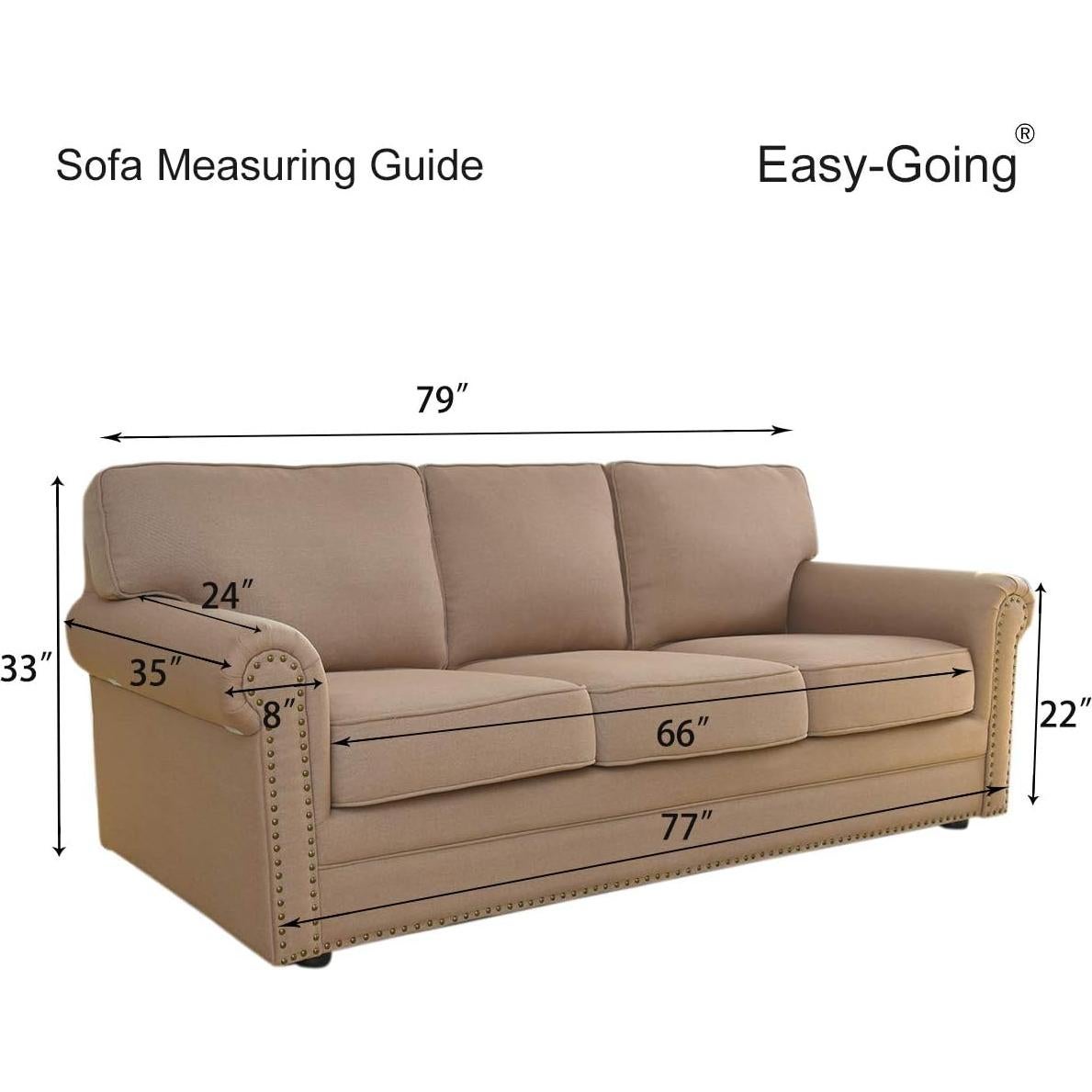 Funda Reversible Easy-Going para Sofá Grande Verde Militar/Beige