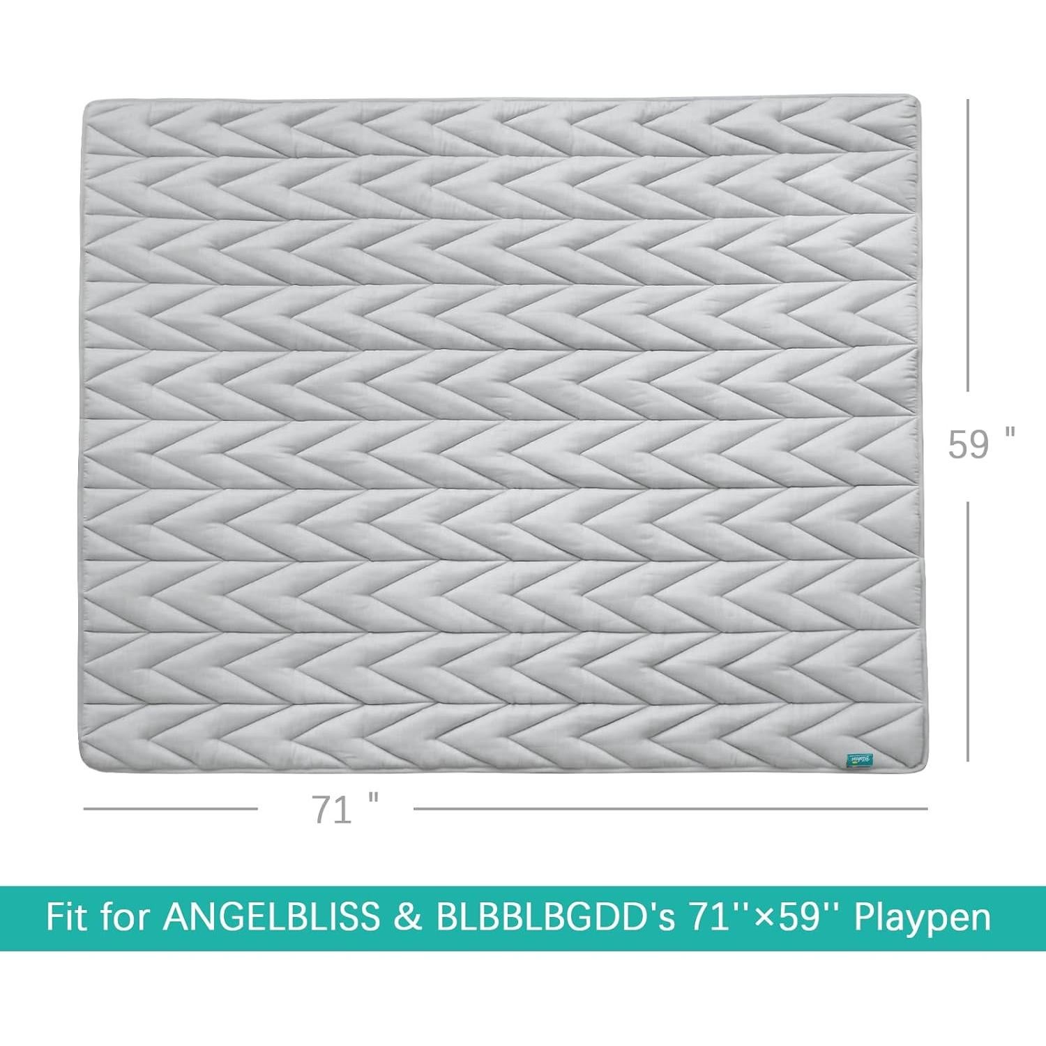 Alfombra de Juego Biloban 180x150 cm Antideslizante Gris