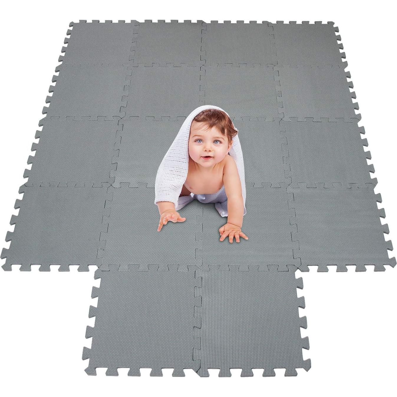 Alfombra de Juego meiqicool 18 Piezas EVA Gris 172x87cm