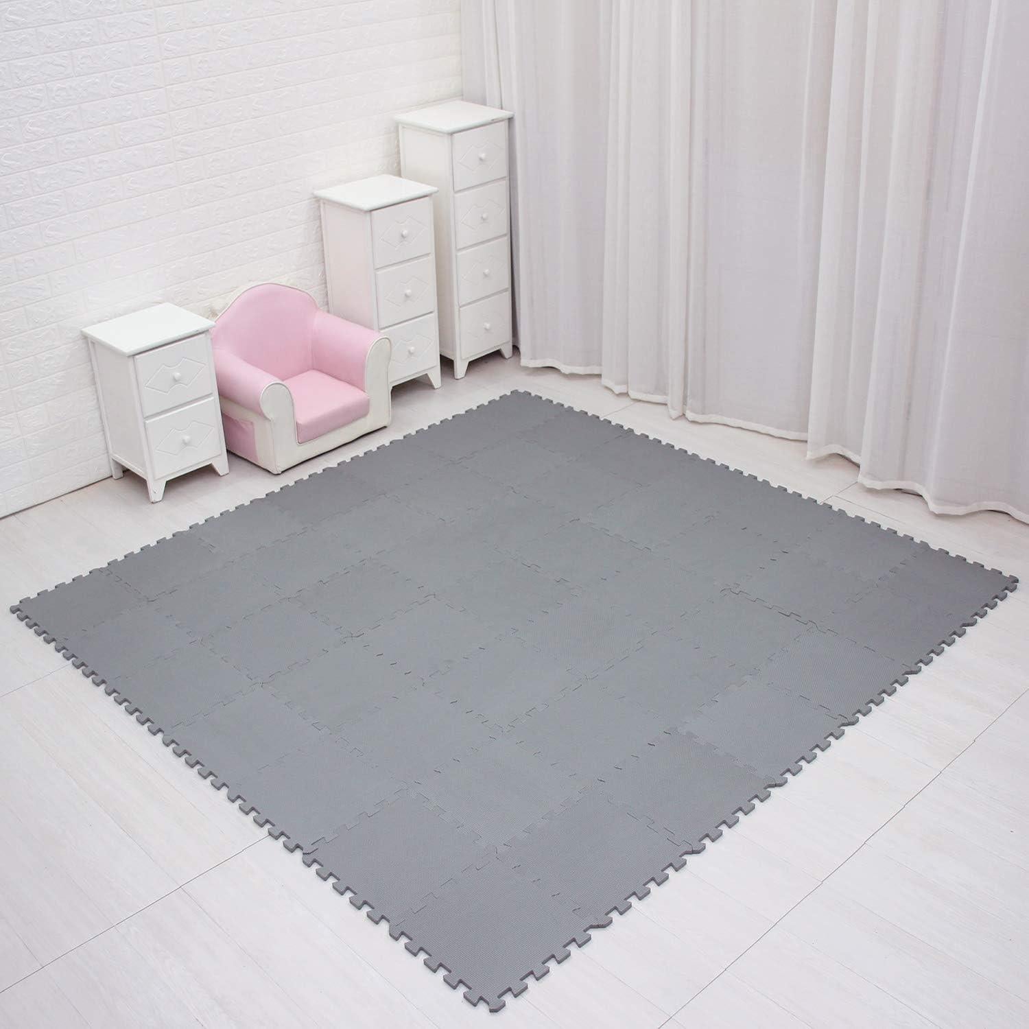 Alfombra de Juego meiqicool 18 Piezas EVA Gris 172x87cm