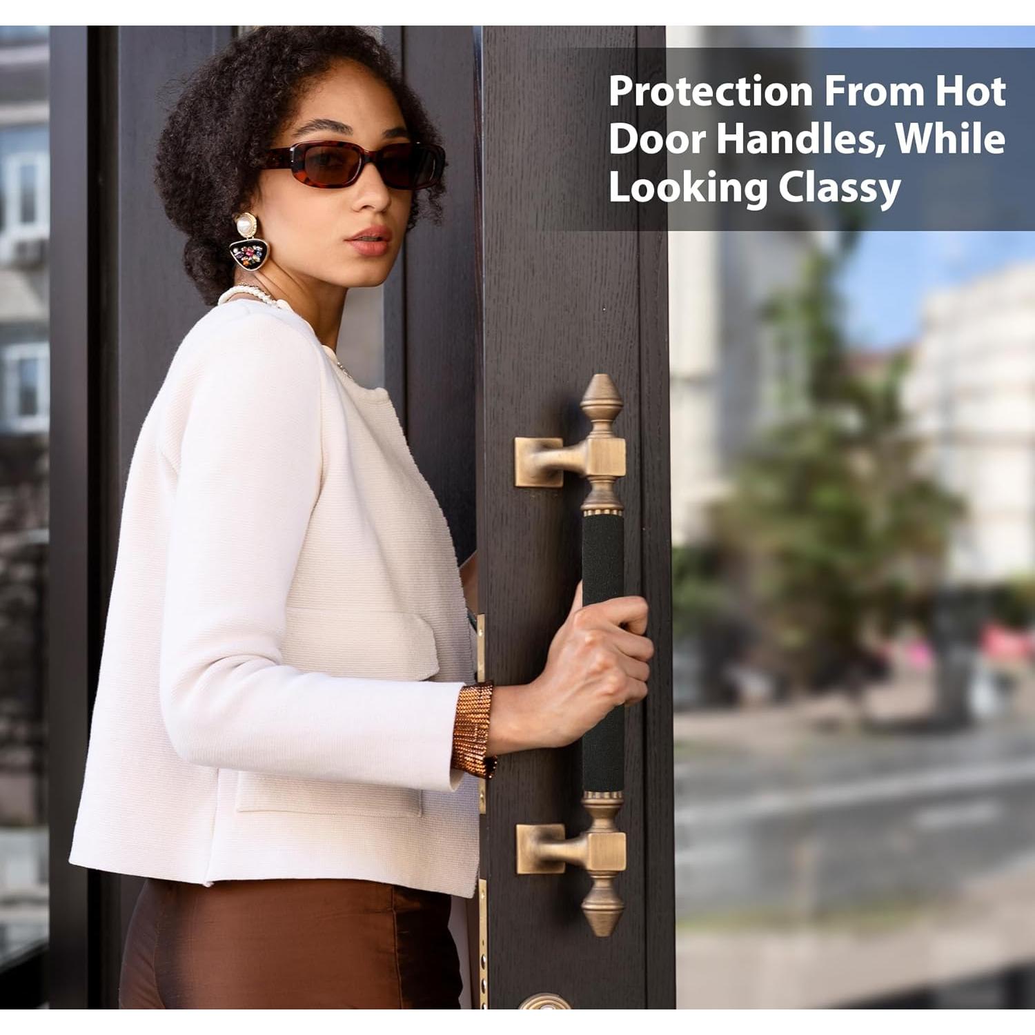 Cubierta de Manija de Puerta Comercial Wonder Neopreno Negro