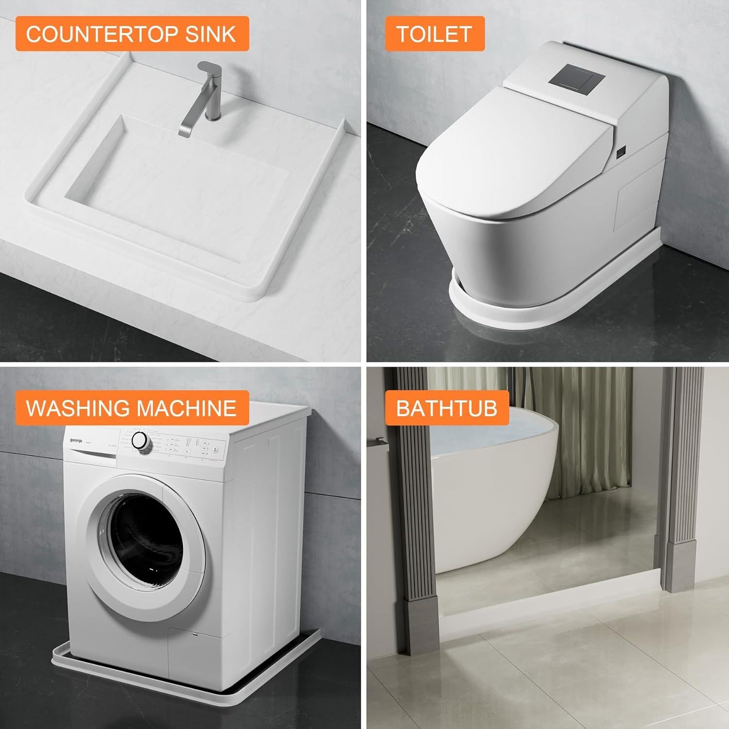 Dique de Agua Colapsable YISUIPU 109.22 cm para Ducha