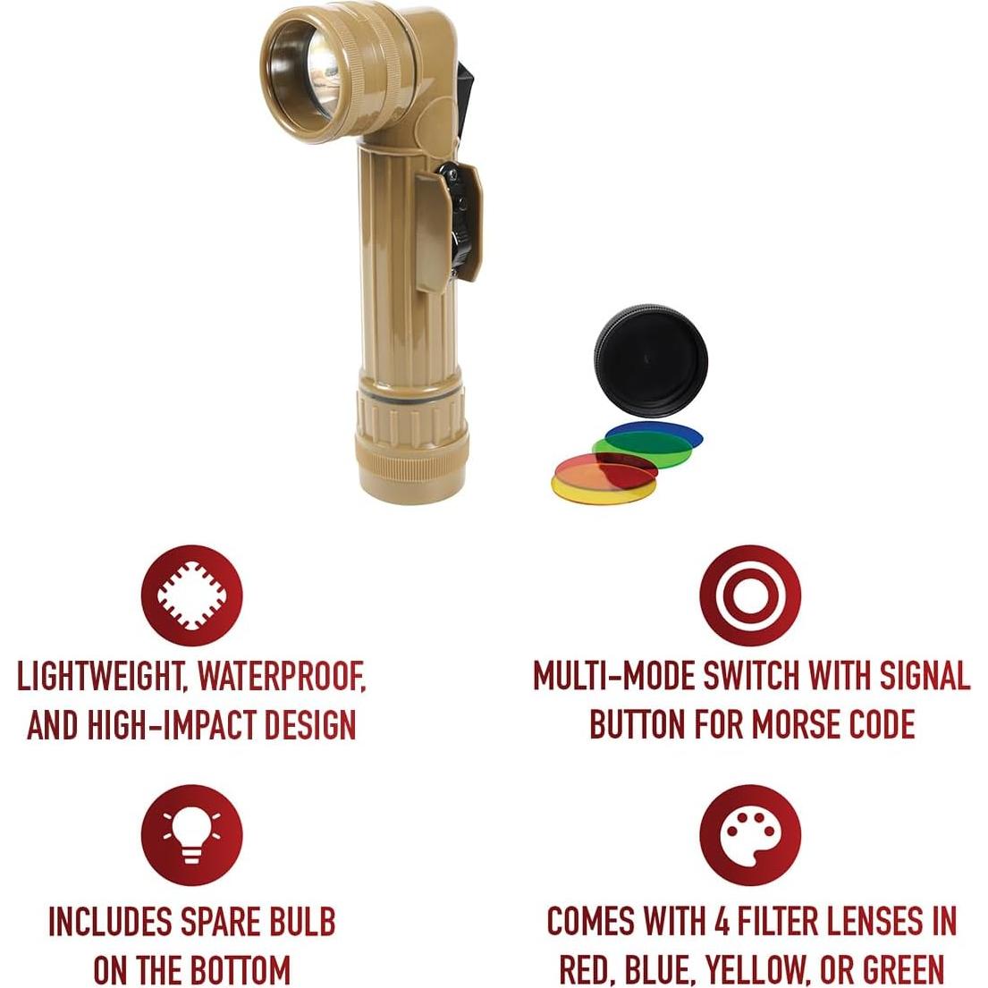 Linterna D-Cell Rothco Marrón Coyote 10.16x7.62cm