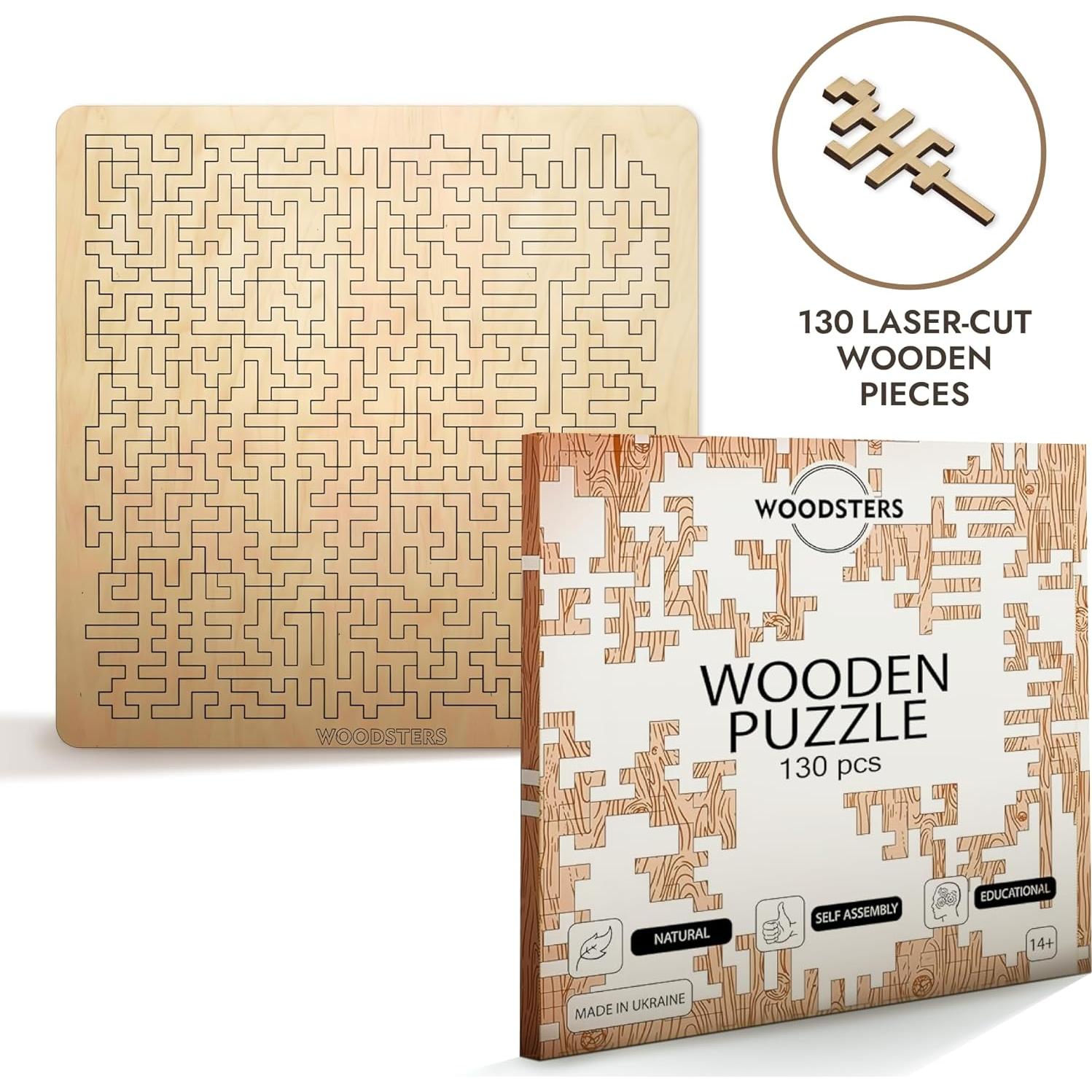 Rompecabezas de Madera Laberinto Azteca WOODSTERS 130 Piezas