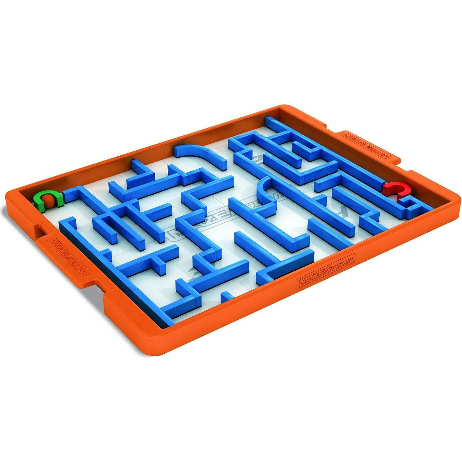 FoxMind Games: Maze Racers, Exciting Building and Racing Board Game, Competitive Gameplay, 2 to 4 Players, Small Parts Included, For Ages 8 and up