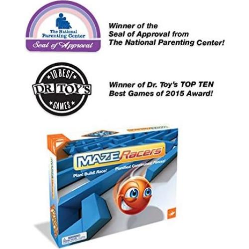 FoxMind Games: Maze Racers, Exciting Building and Racing Board Game, Competitive Gameplay, 2 to 4 Players, Small Parts Included, For Ages 8 and up
