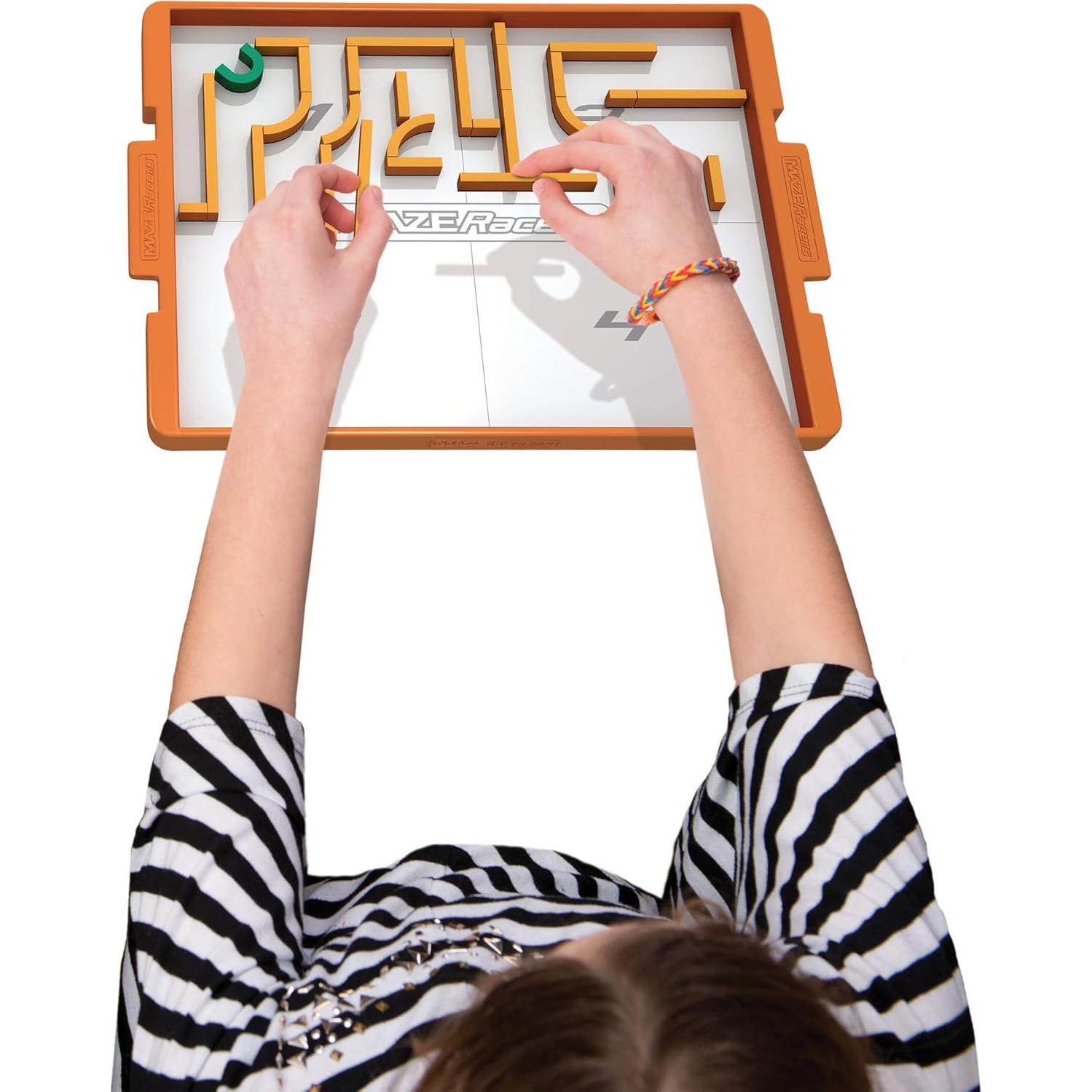 FoxMind Games: Maze Racers, Exciting Building and Racing Board Game, Competitive Gameplay, 2 to 4 Players, Small Parts Included, For Ages 8 and up