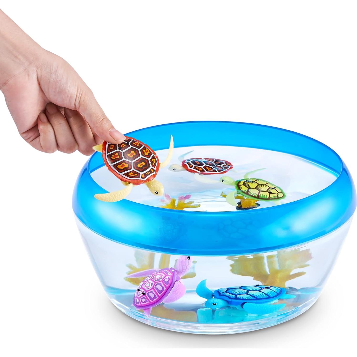 Tortuga Robótica ZURU Nadadora Naranja y Azul Activada por Agua