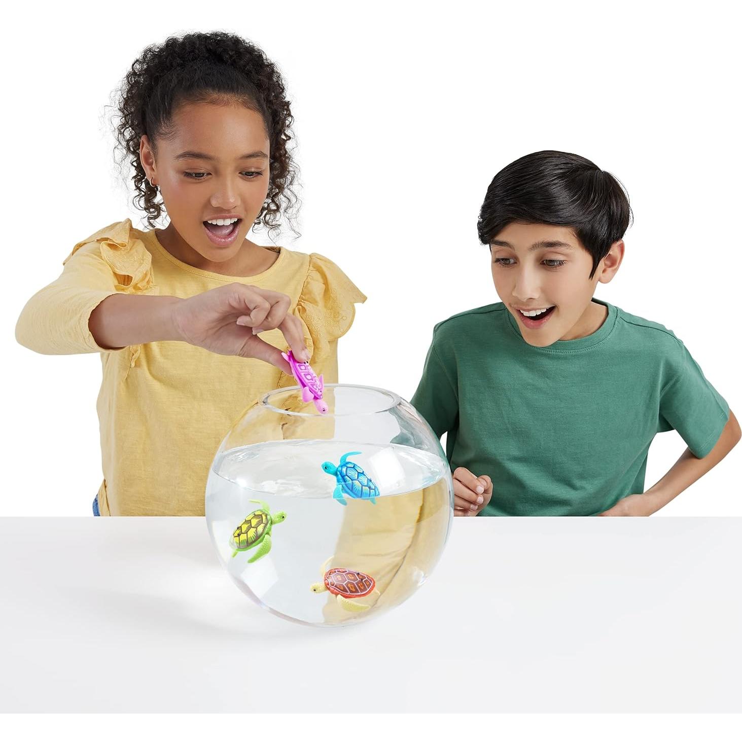 Tortuga Robótica ZURU Nadadora Naranja y Azul Activada por Agua