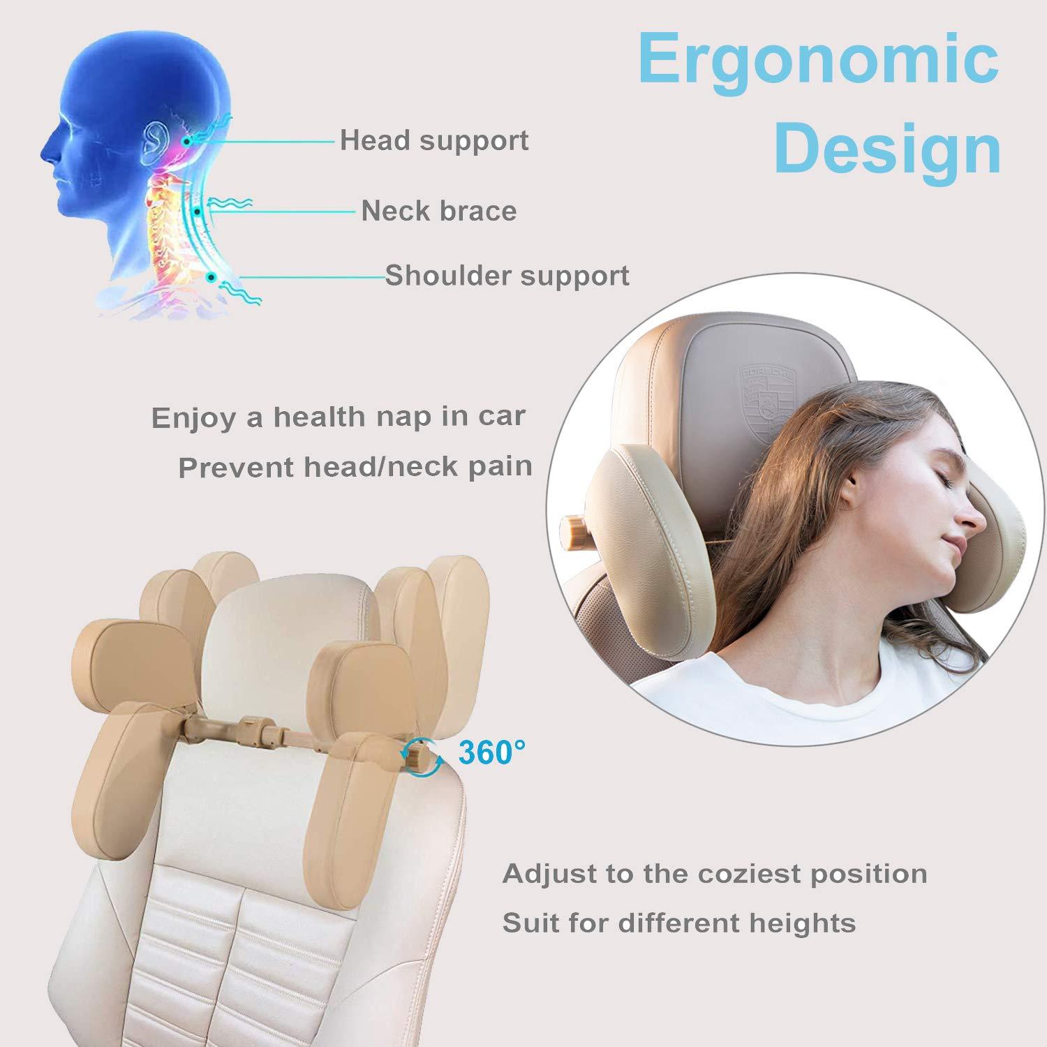 Almohada de Reposacabezas Ajustable Heapany para Coche