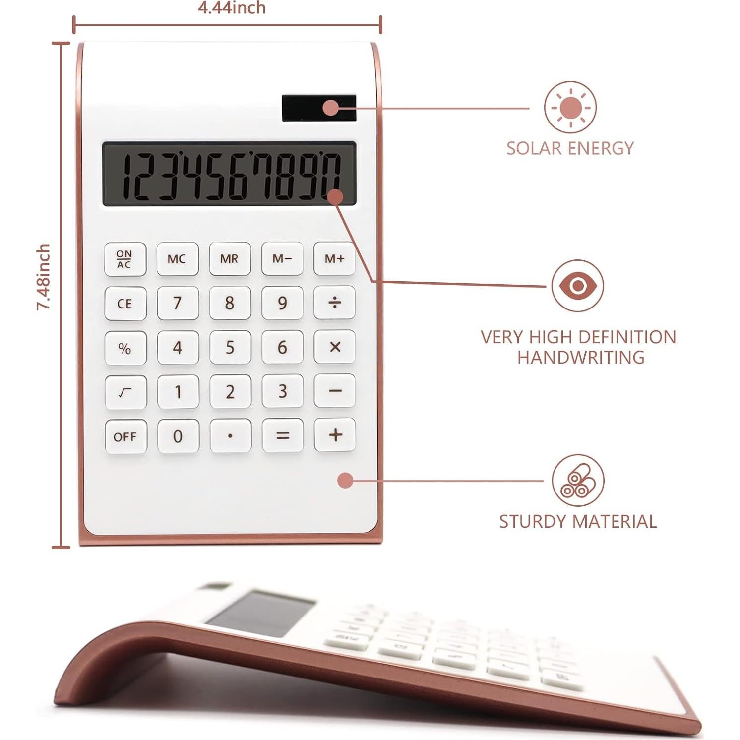 Calculadora UPIHO Oro Rosa 10 Dígitos Solar LCD