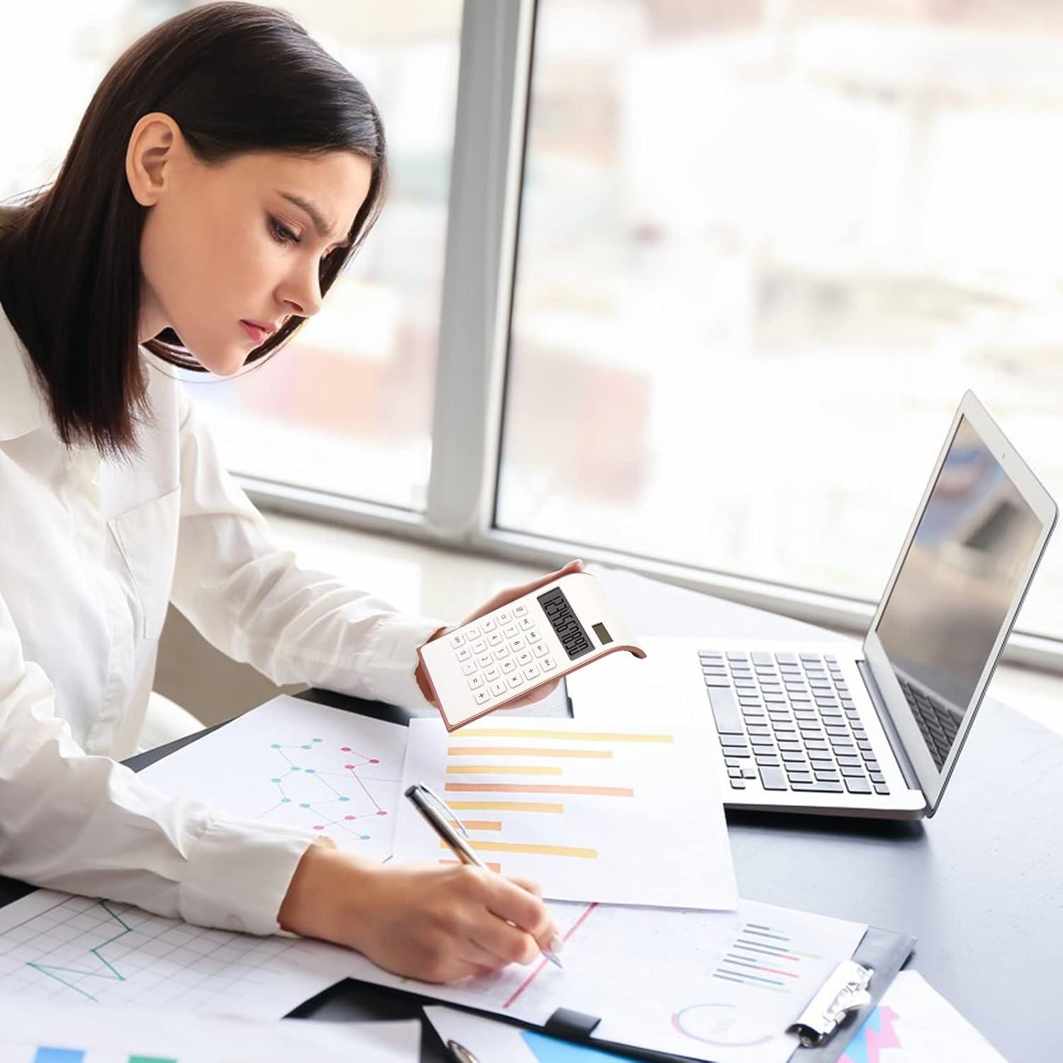 Calculadora UPIHO Oro Rosa 10 Dígitos Solar LCD