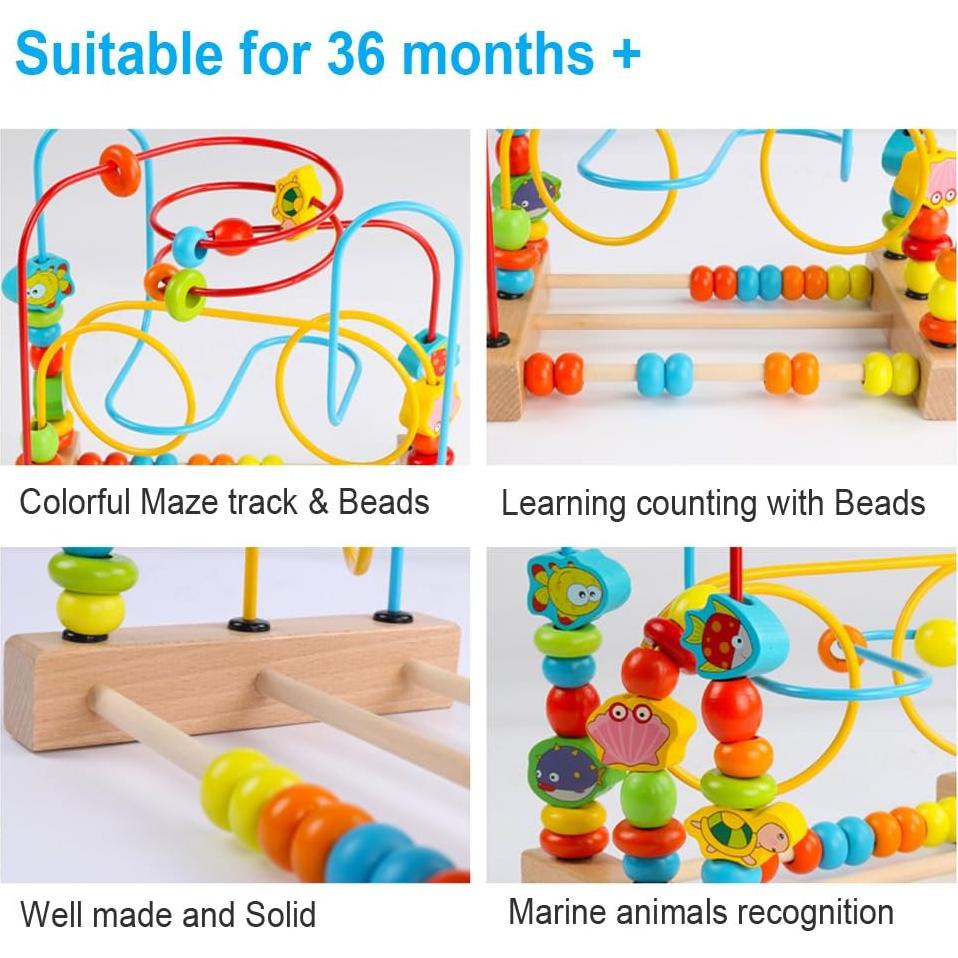 Laberinto de Perlas Timy Juguete Educativo 22.5x22.5cm