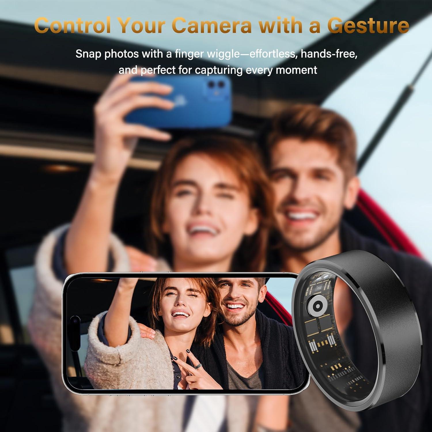 Anillo de Fitness Inteligente Weylmd VR12 Negro - Monitoreo Salud