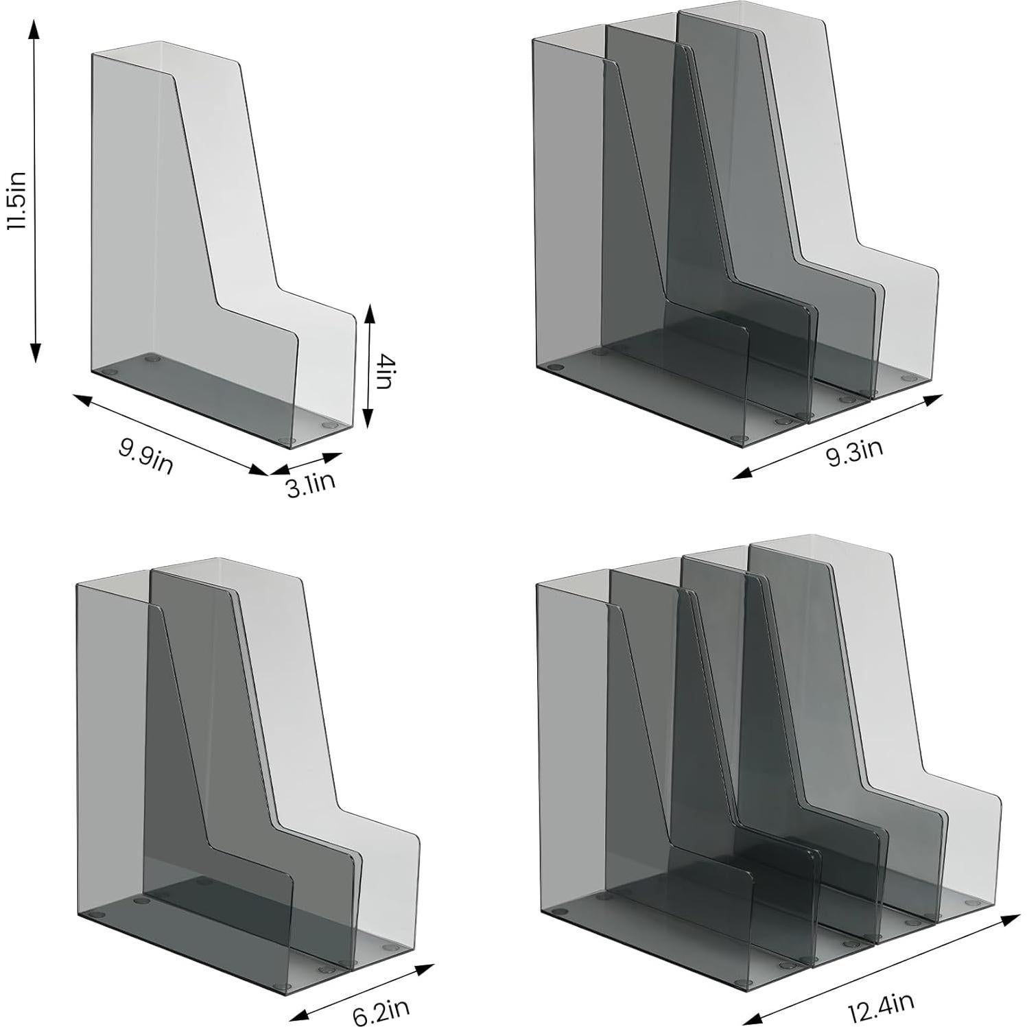 Soporte Vertical para Archivos HOHOPE 2 Paquete Negro PET