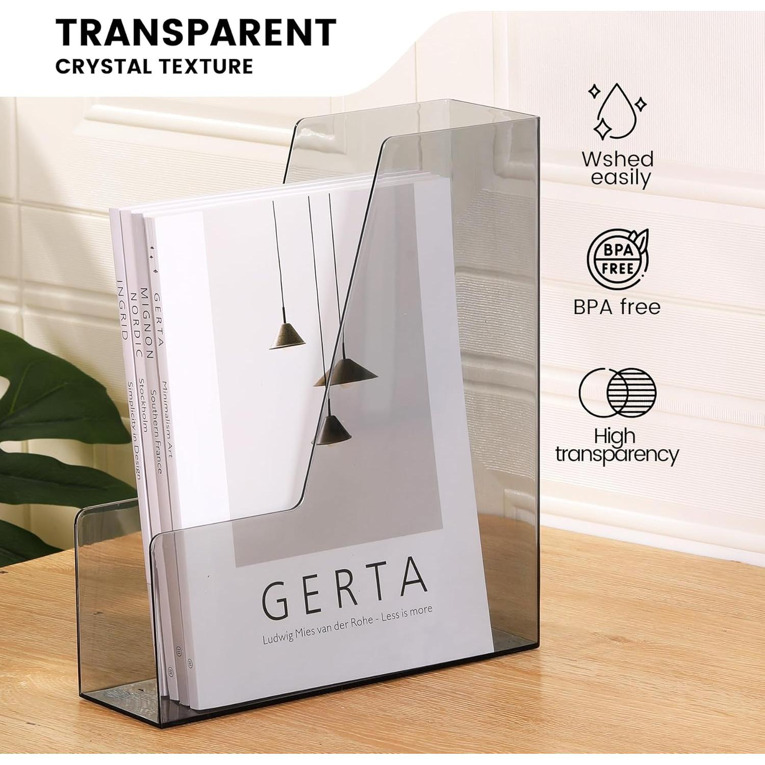 Soporte Vertical para Archivos HOHOPE 2 Paquete Negro PET