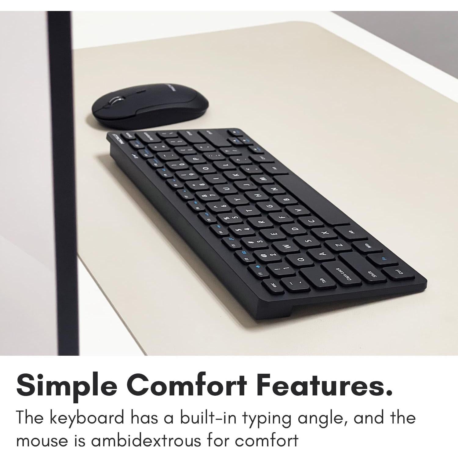 Combo Teclado y Ratón Inalámbrico Macally Mini 2.4G - 78 Teclas