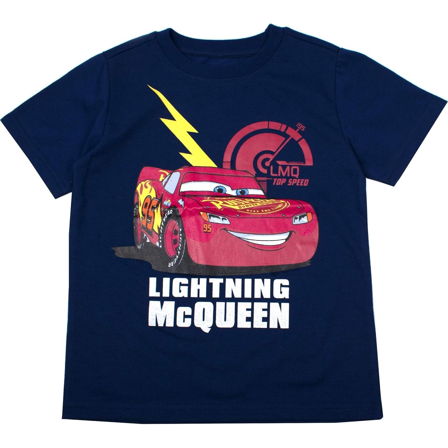 Paquete de 3 Camisetas Rayo McQueen Disney para Niños