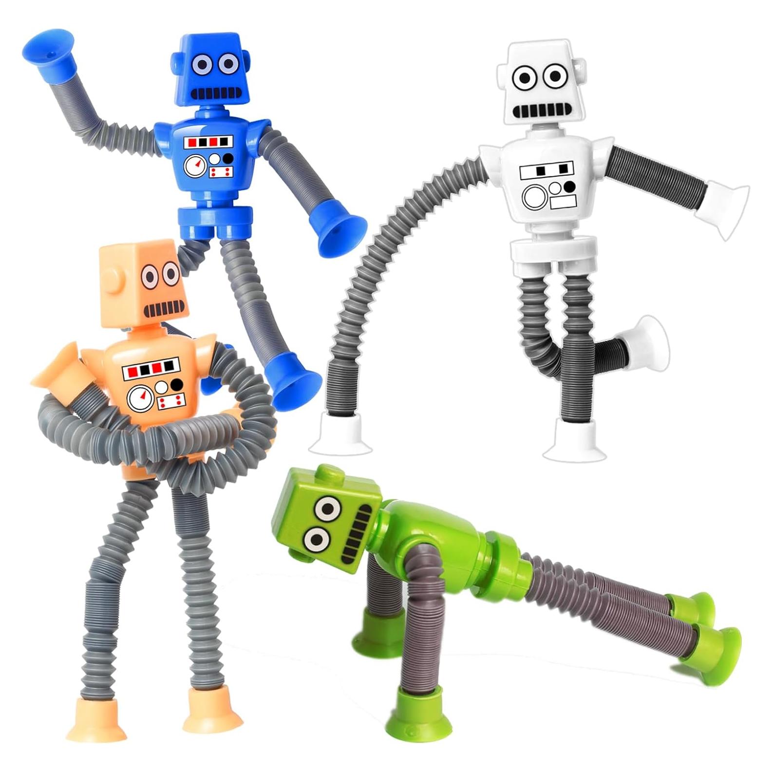 Juguete Antiestrés Robot Telescópico YAYOSUE 4PCS para Niños