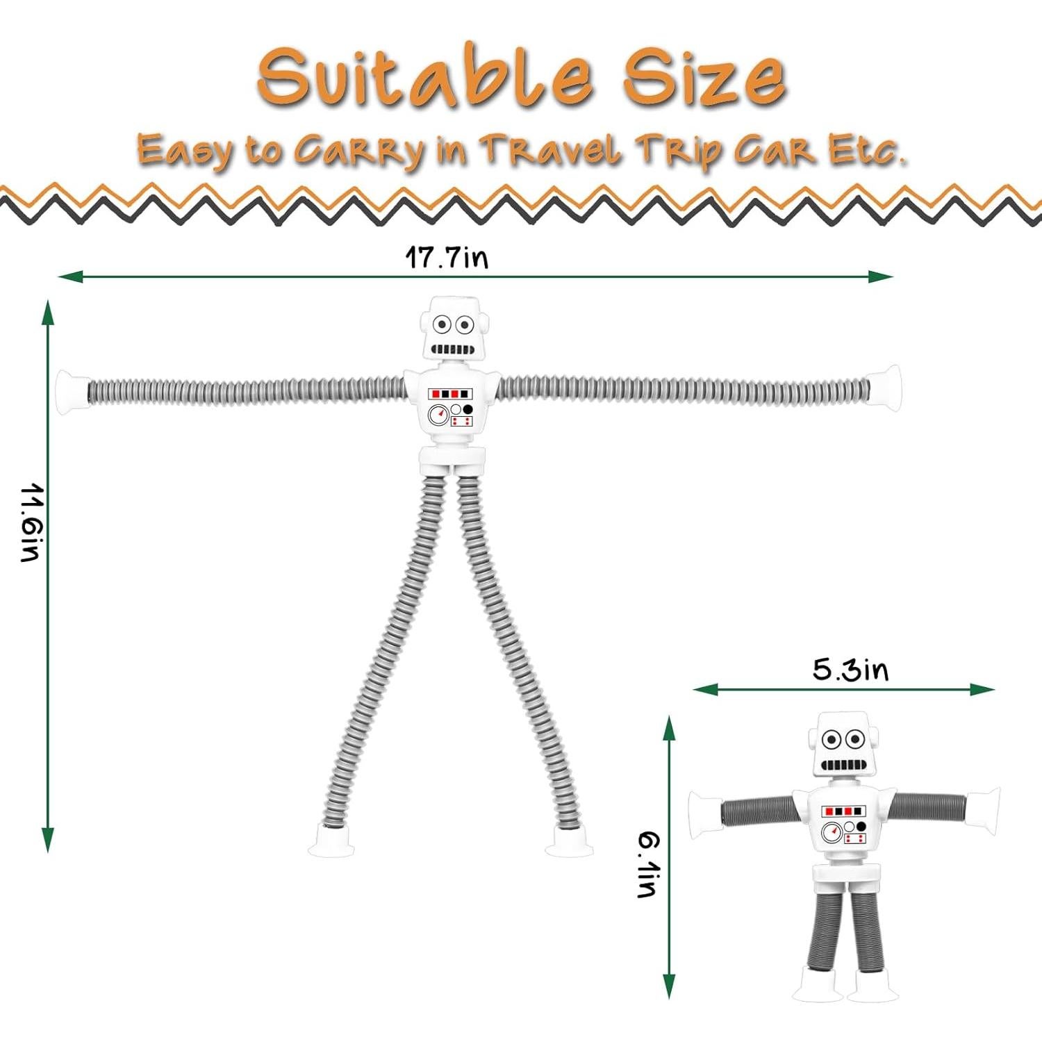 Juguete Antiestrés Robot Telescópico YAYOSUE 4PCS para Niños