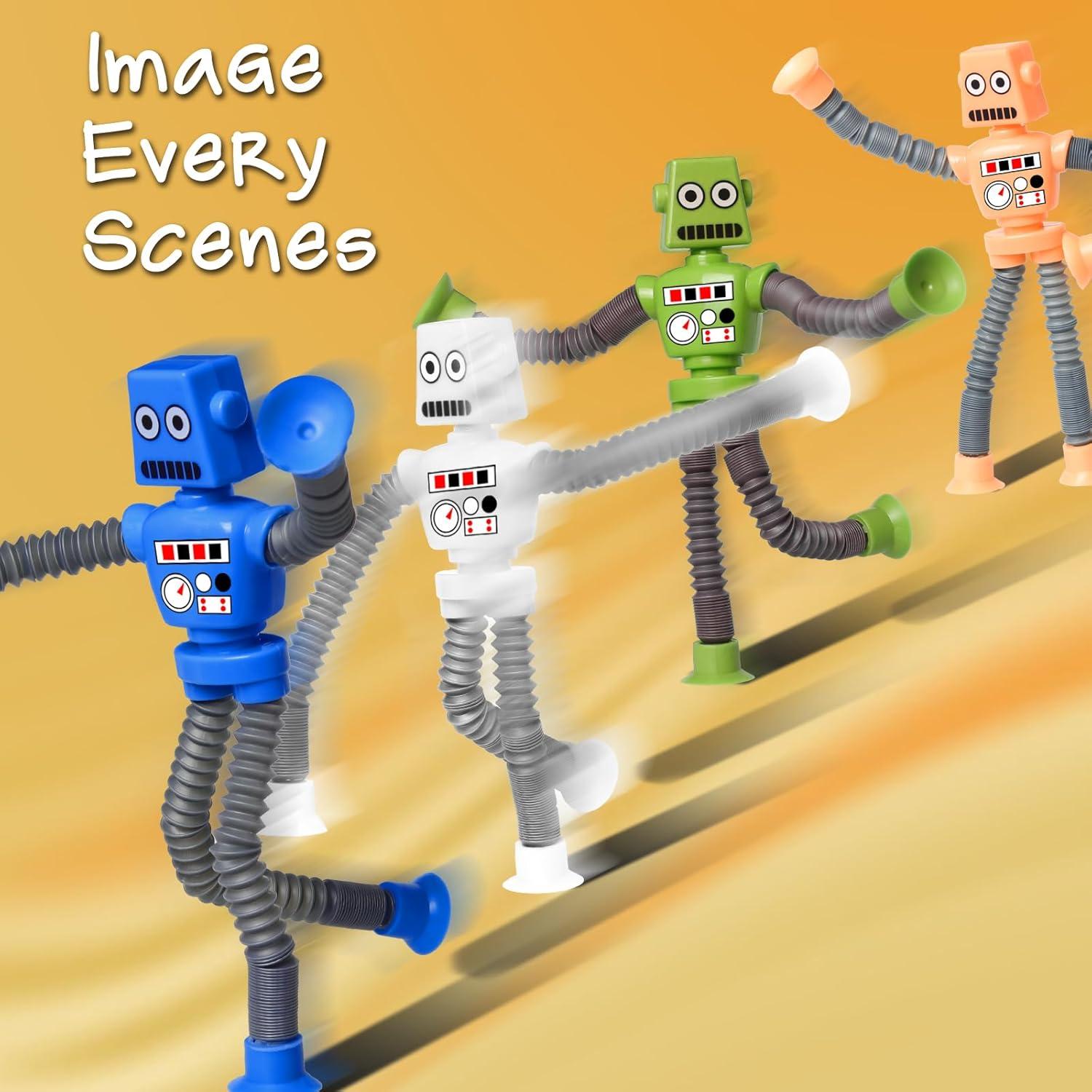 Juguete Antiestrés Robot Telescópico YAYOSUE 4PCS para Niños