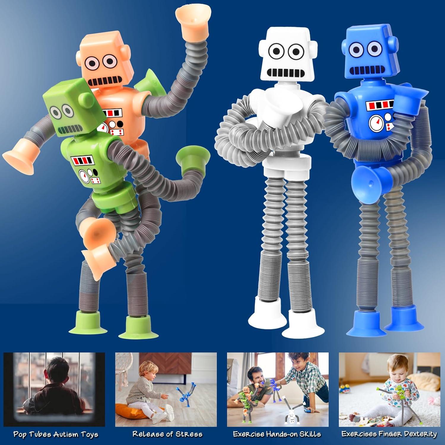 Juguete Antiestrés Robot Telescópico YAYOSUE 4PCS para Niños