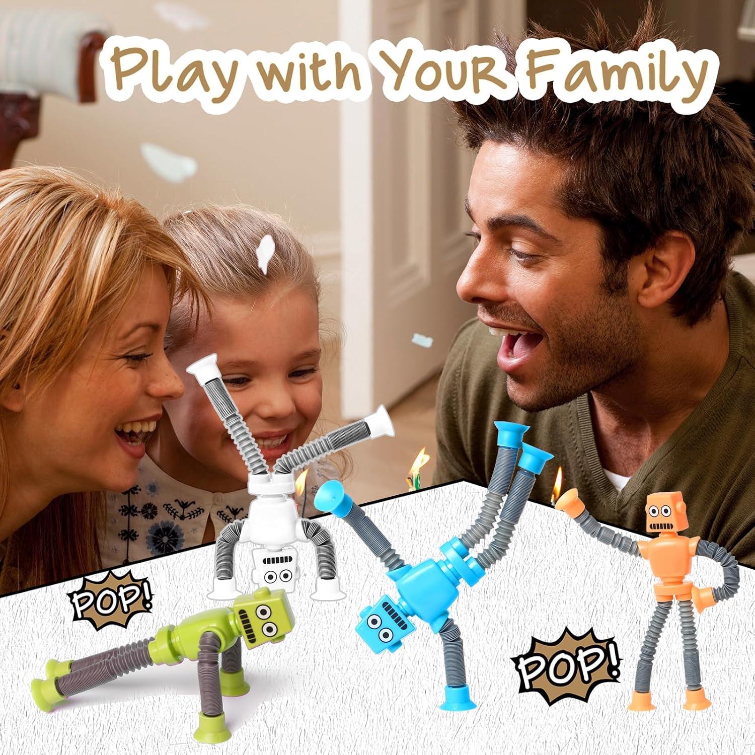 Juguete Antiestrés Robot Telescópico YAYOSUE 4PCS para Niños