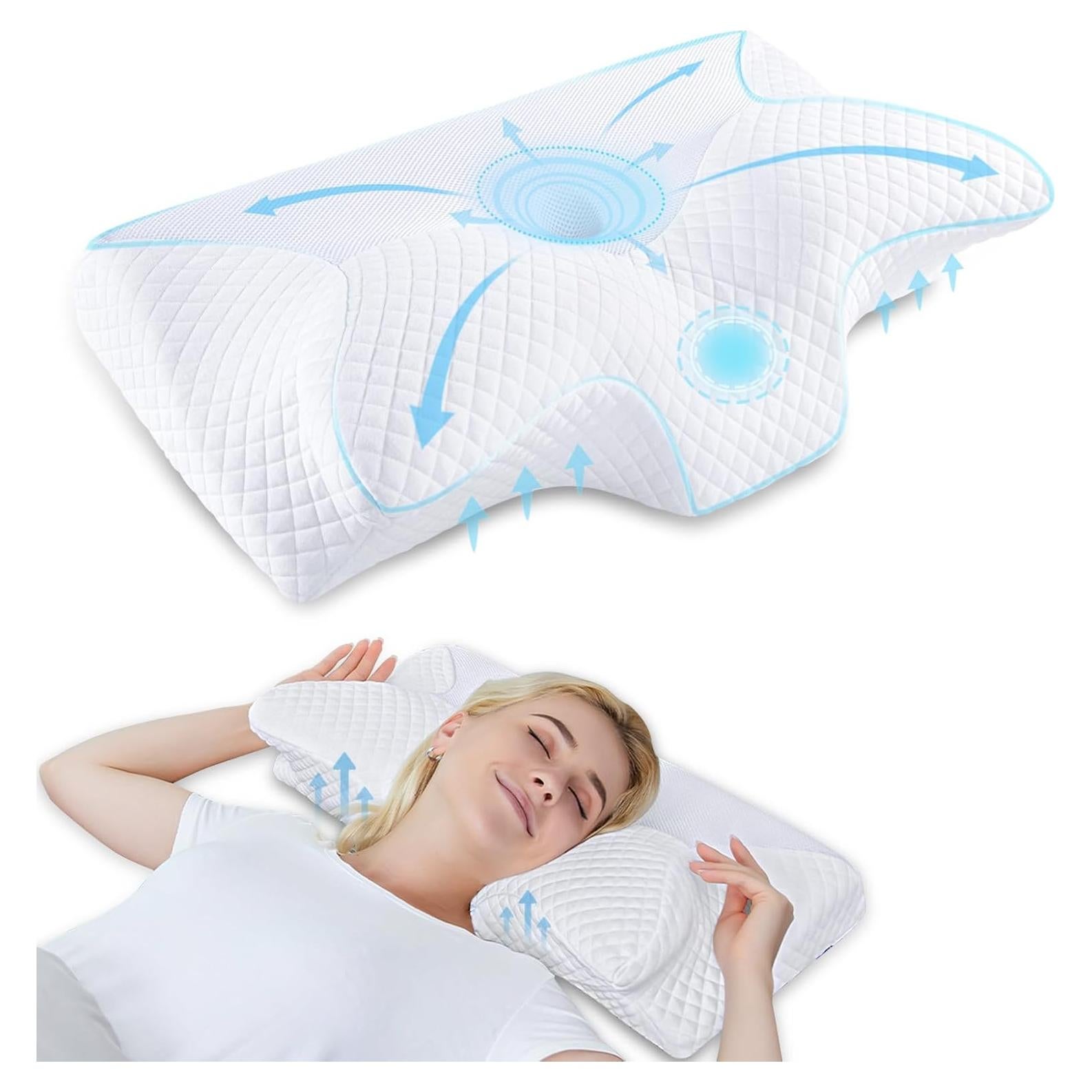 Almohada Cervical HOMCA Espuma Viscoelástica 61x30.5 cm