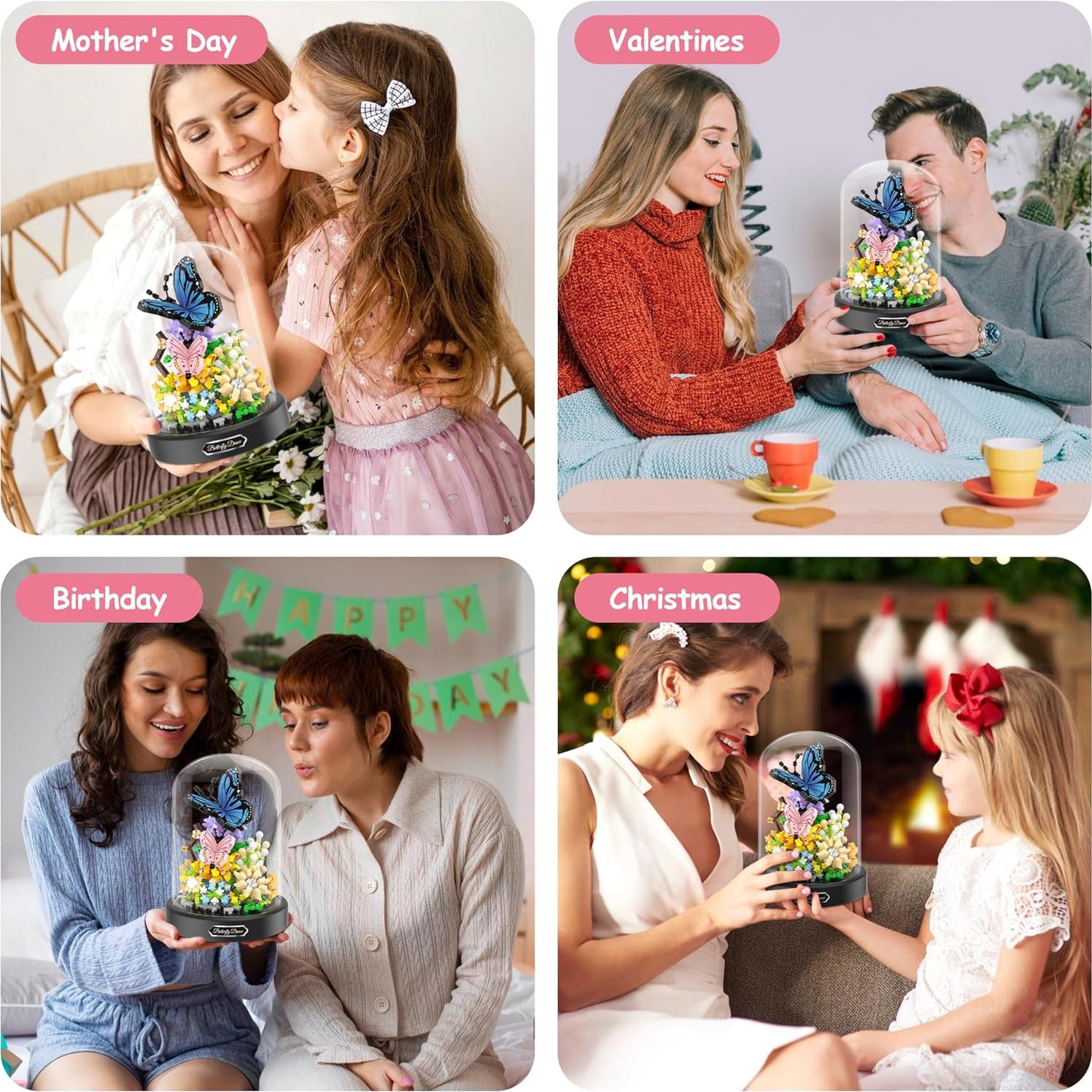 Kit de Construcción Ramo de Flores QIFUN 524 Piezas Decorativo