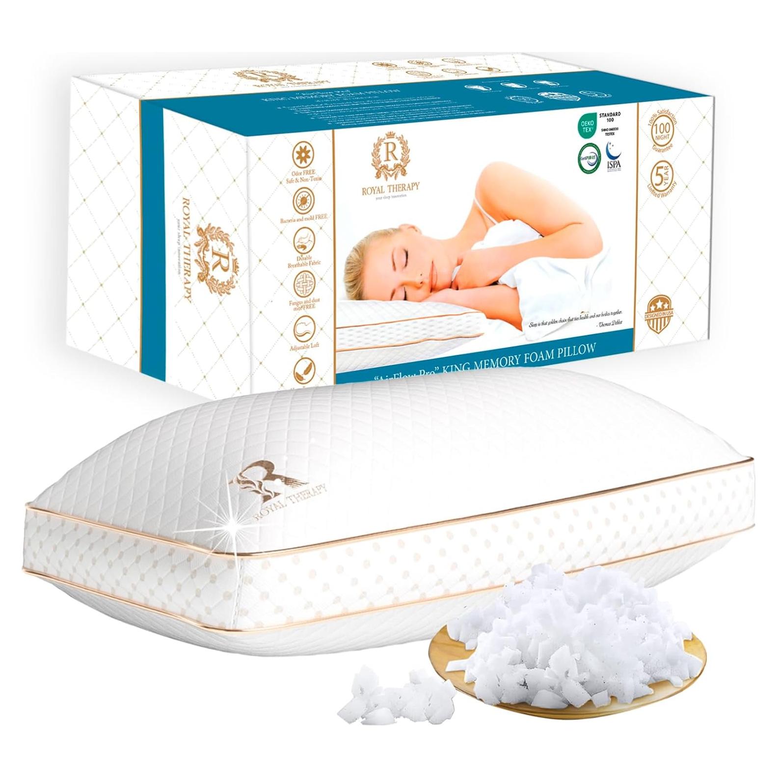 Almohada de Espuma con Memoria Royal Therapy Rey Ajustable