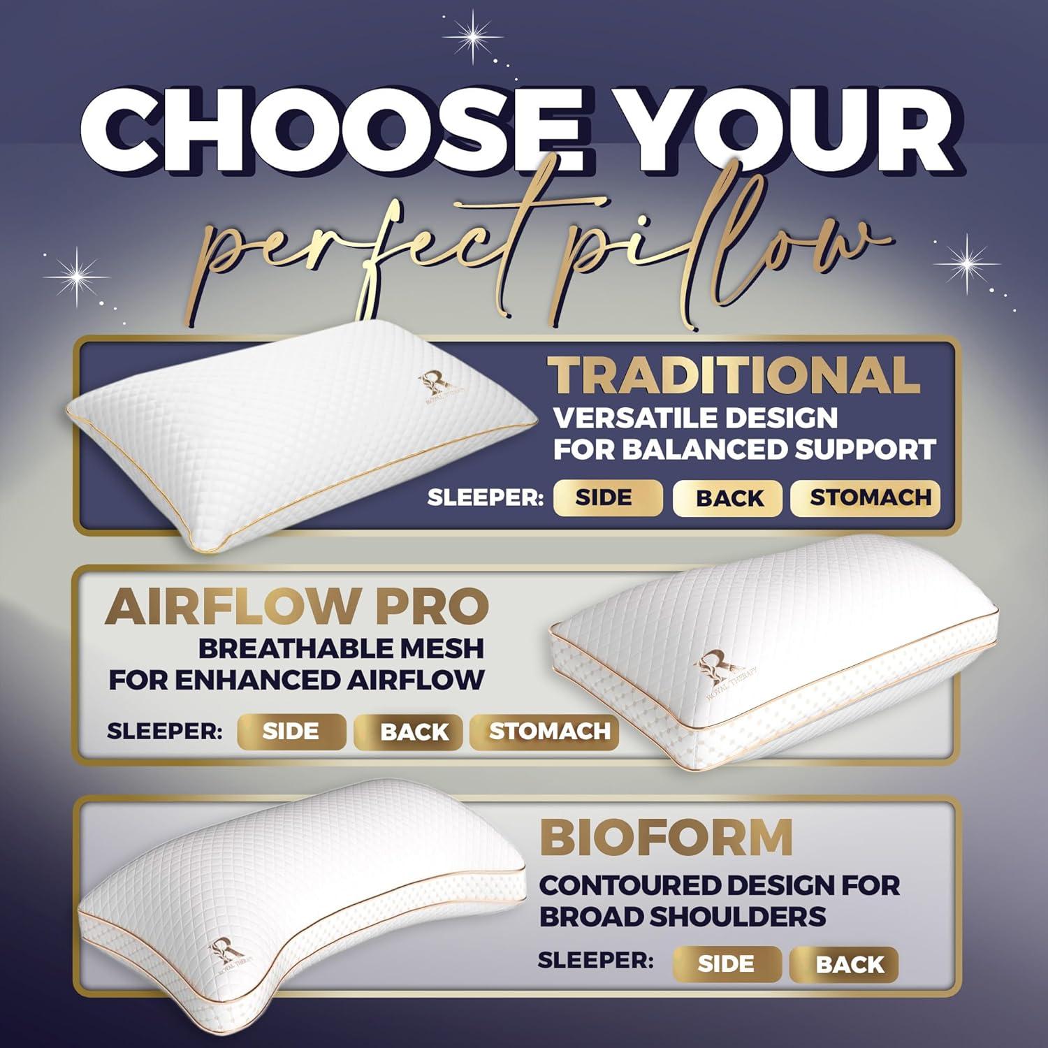 Almohadas de Espuma con Memoria Royal Therapy Rey 4-Pack