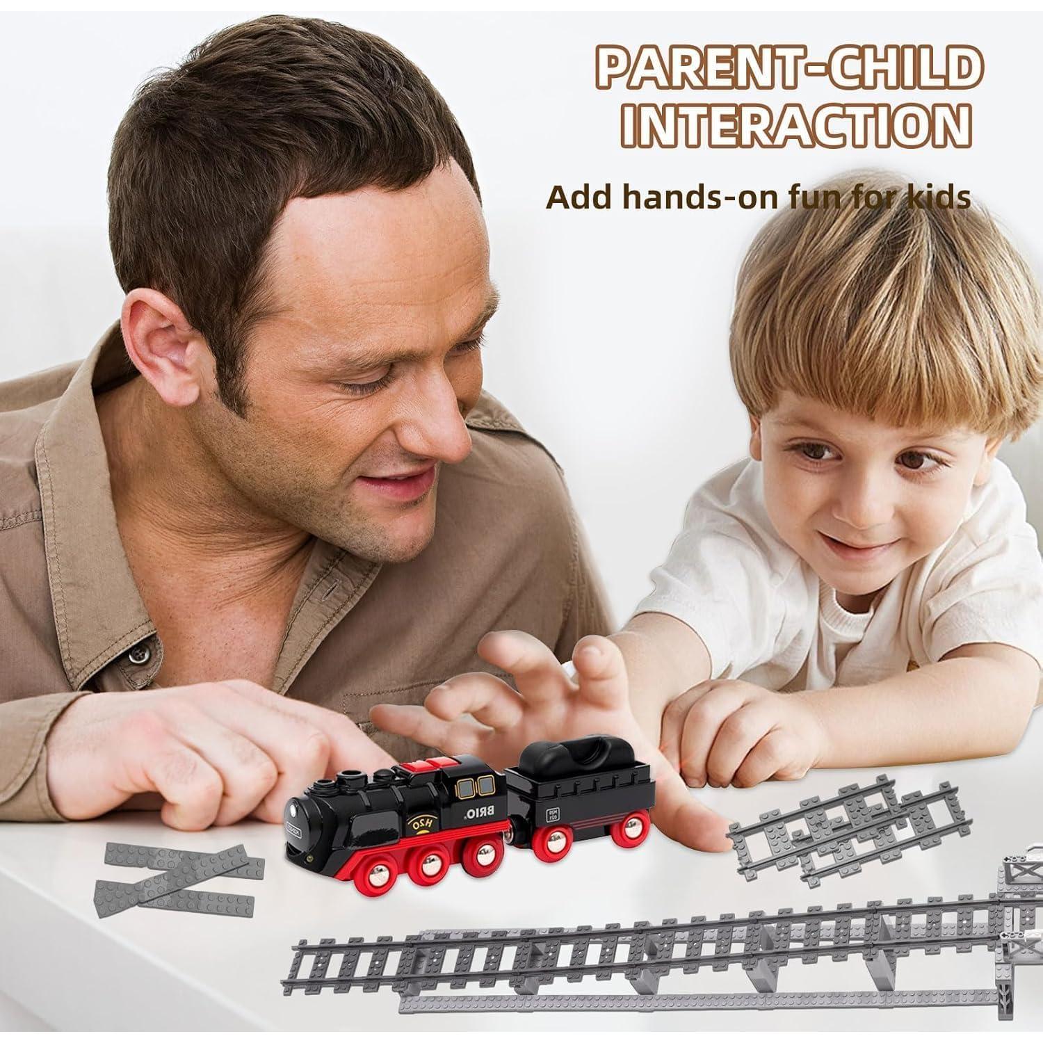 Conjunto de bloques de tren CALMDR 212 piezas compatible Lego