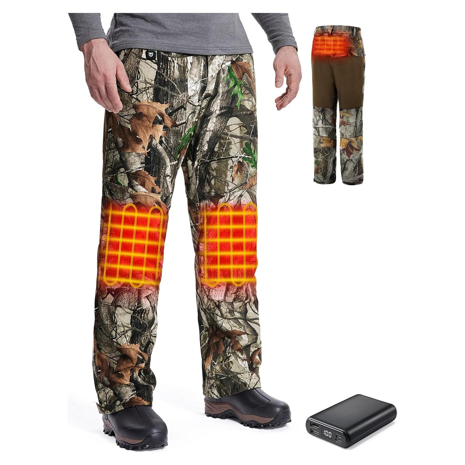 Pantalones Calentados TIDEWE para Hombre Resistente al Agua