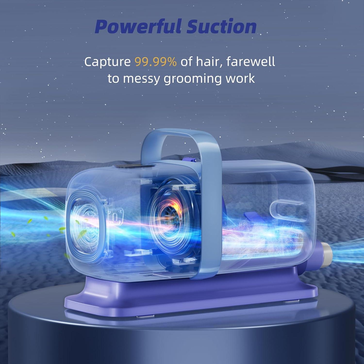 Kit de Aseo para Perros Buenkee con Aspiradora y Cortadora