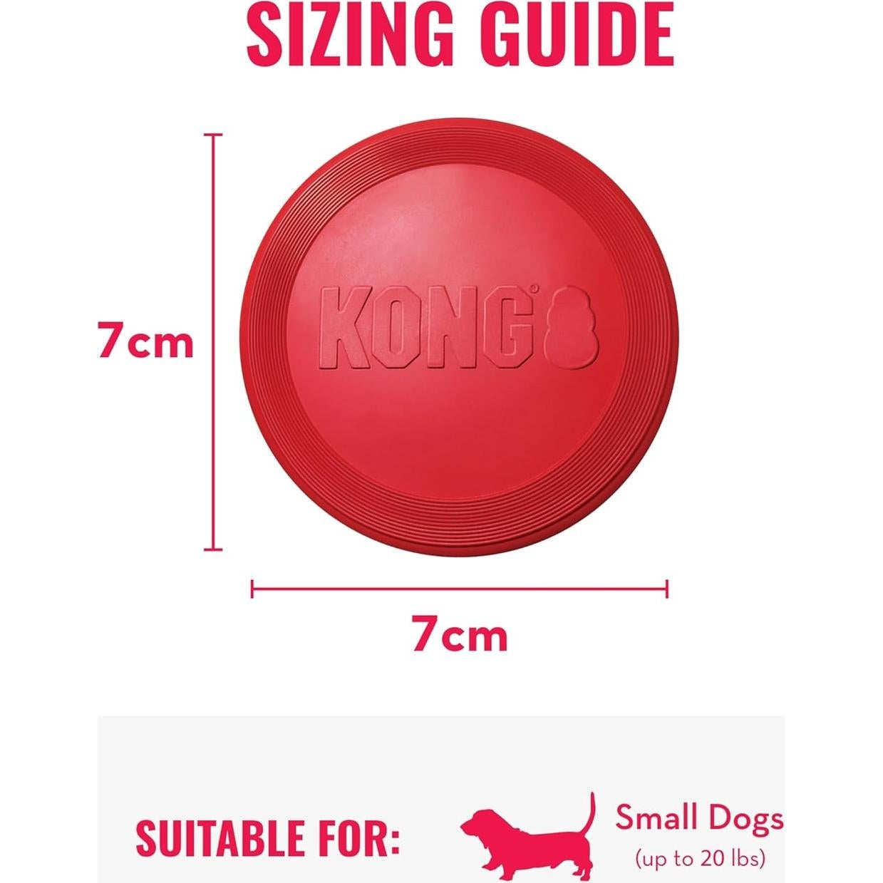KONG Flyer - Disco Volador para Perros Pequeños de Caucho
